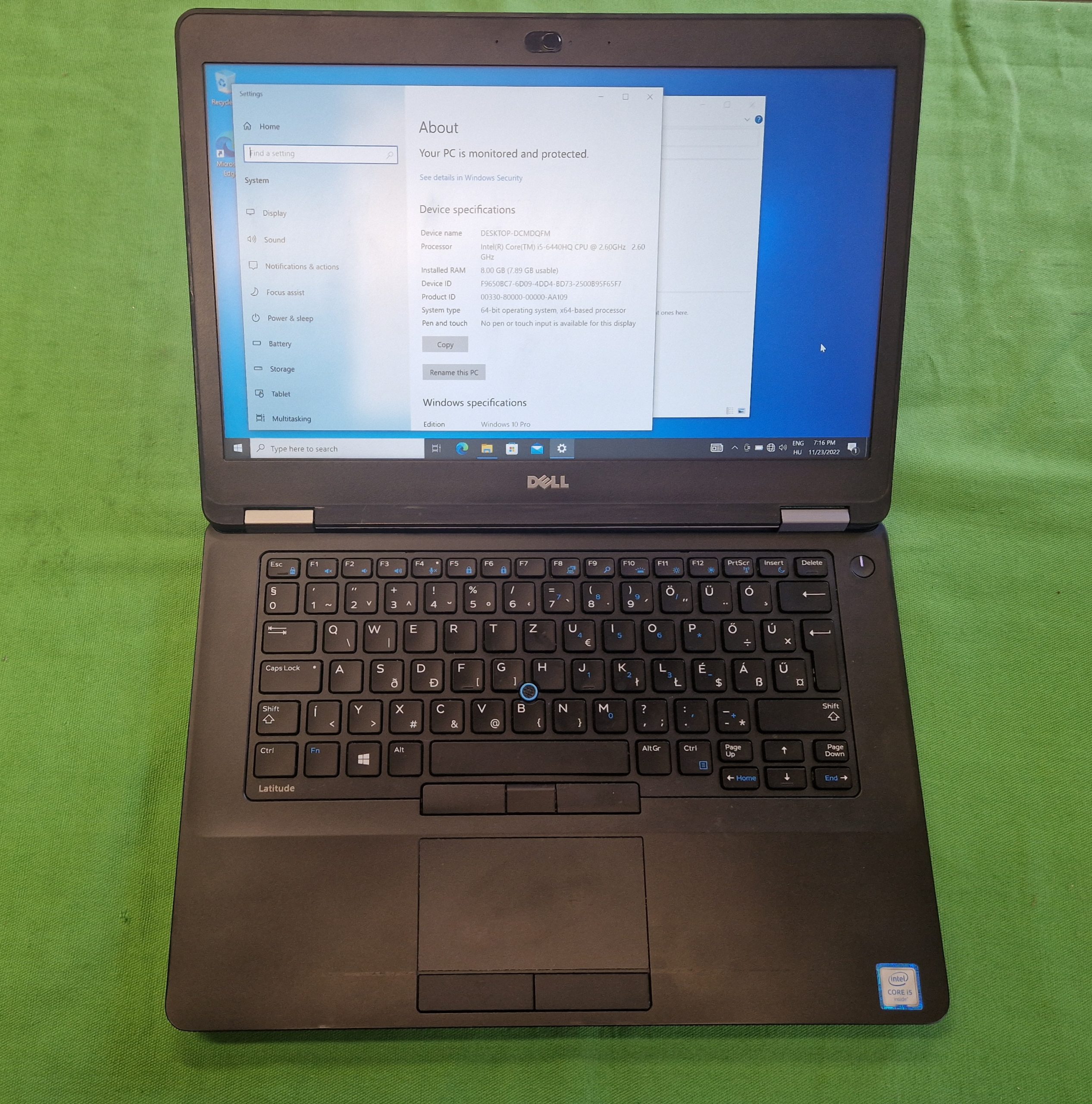 DELL Latitude E5470 Notebook, Laptop, kiemelt kép