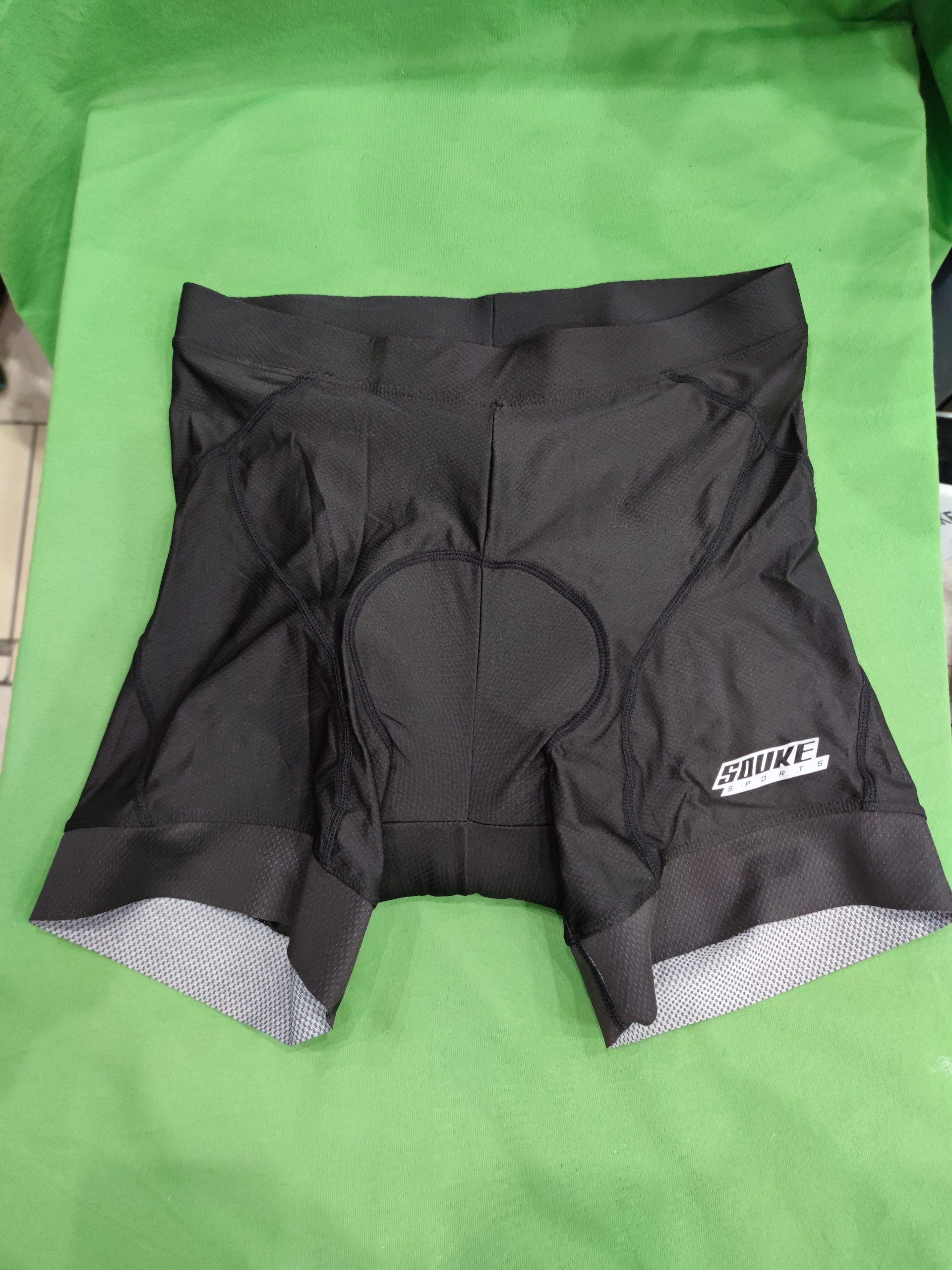 ÚJ! NWT Souke Sports férfi párnázott fekete spandex kerékpáros verseny rövidnadrág "M", kiemelt kép