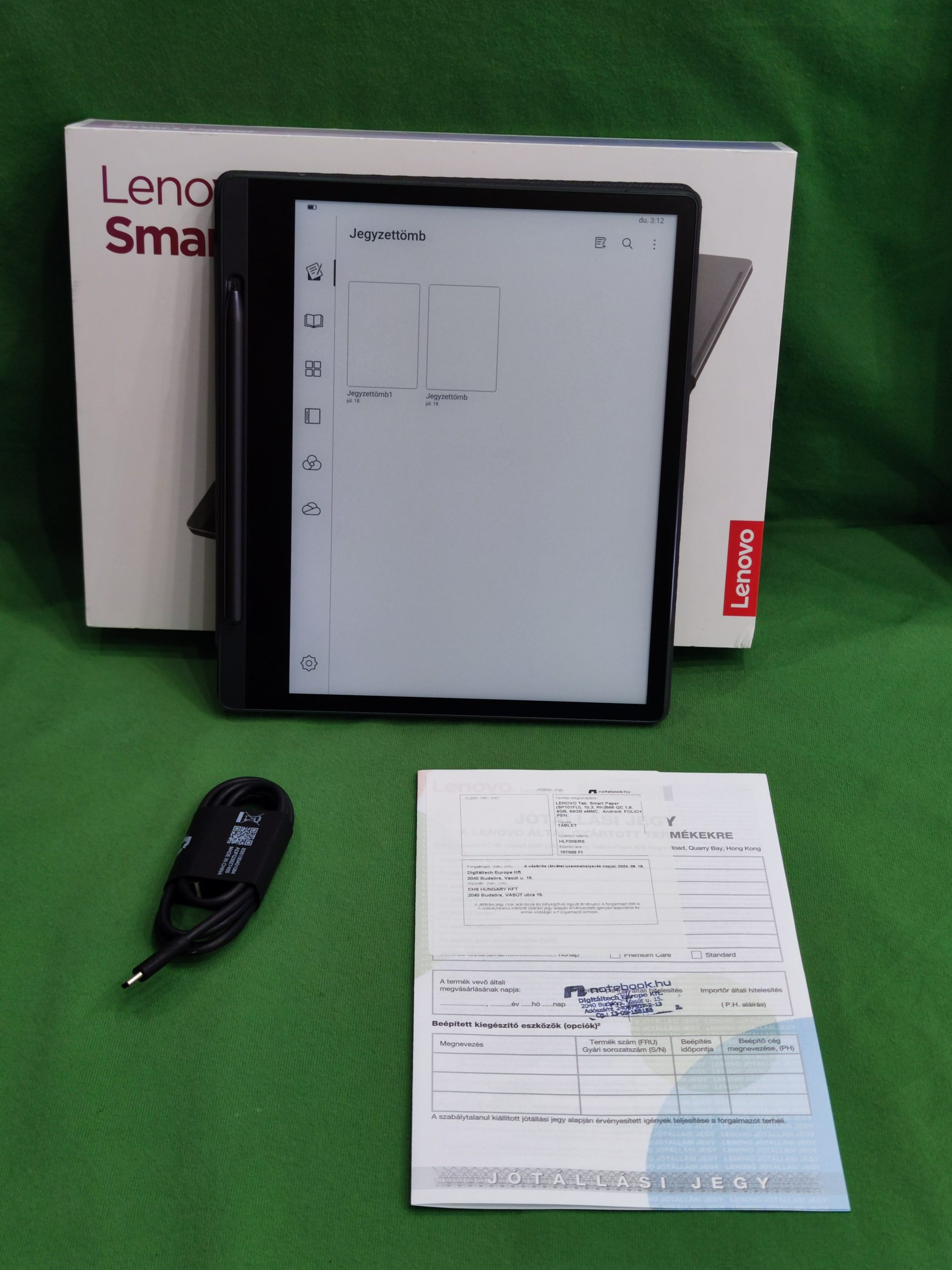 Lenovo Smart Paper SP101FU 10,3" E-book, E-könyv olvasó – garanciával, kiemelt kép