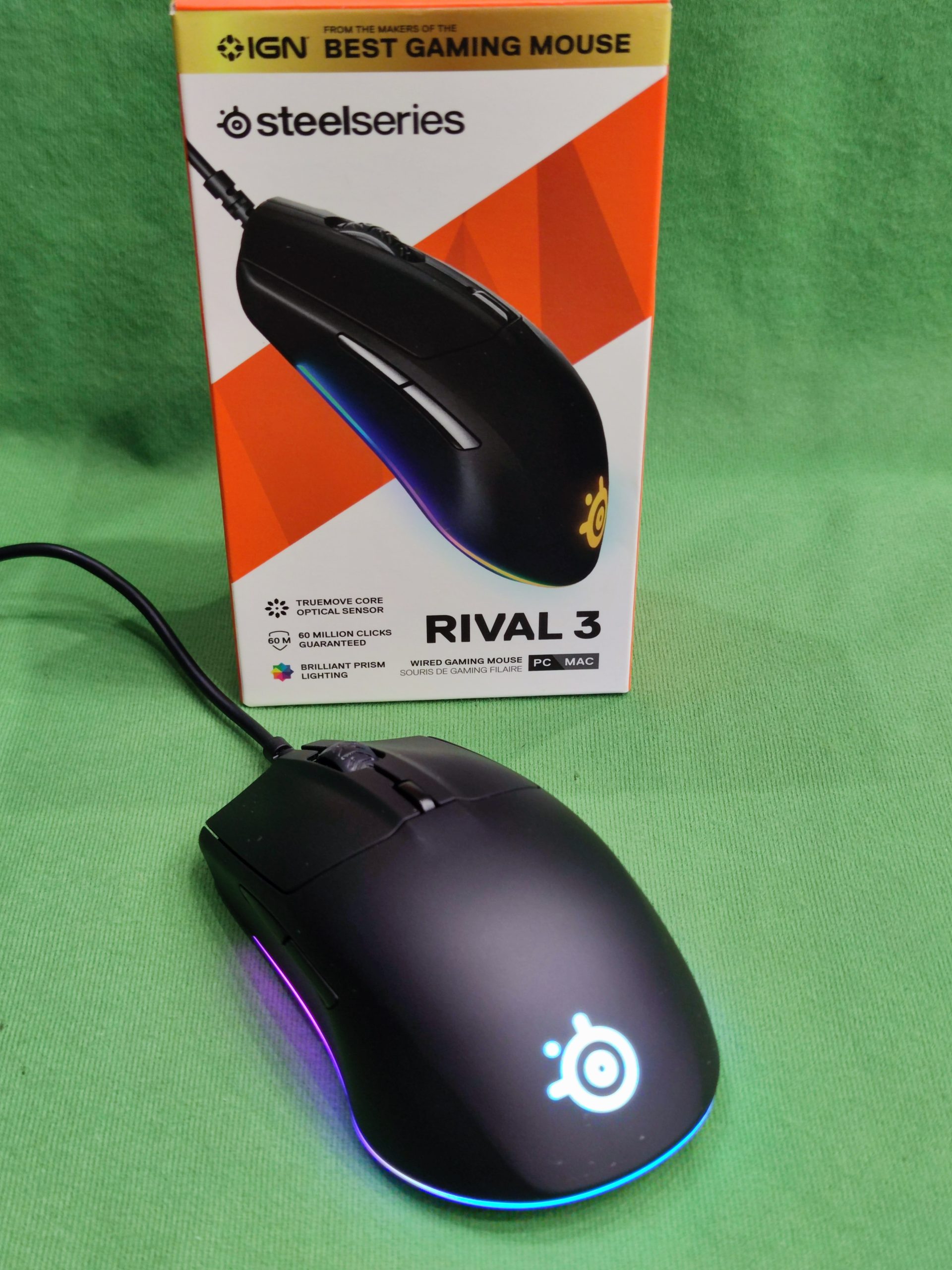 SteelSeries Rival 3 (M-00018) vezetékes gamer egér, kiemelt kép