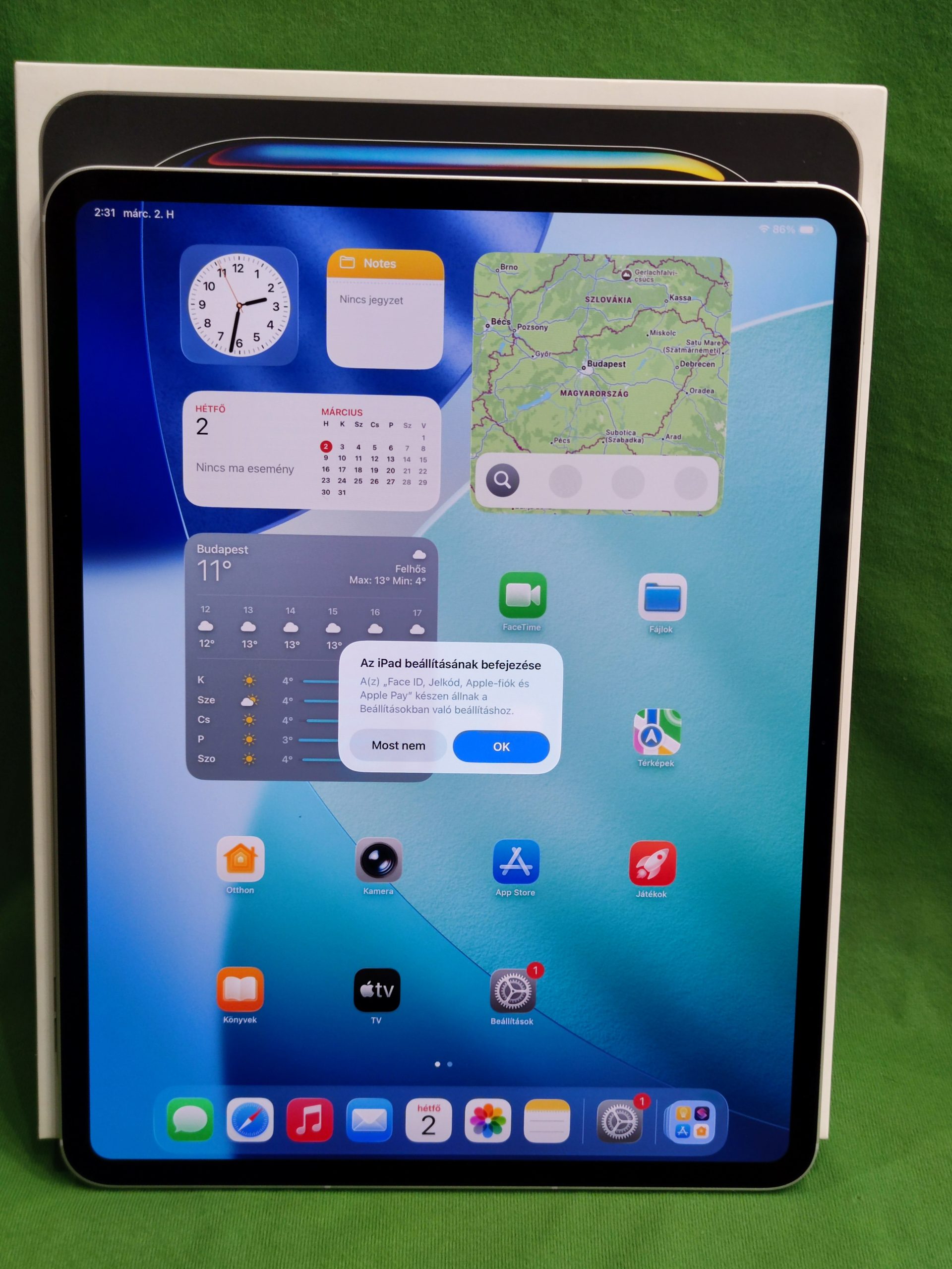iPad Pro 13" M4 (2024) 256GB Cellular – 92% Akku + tok - dobozában!, kiemelt kép