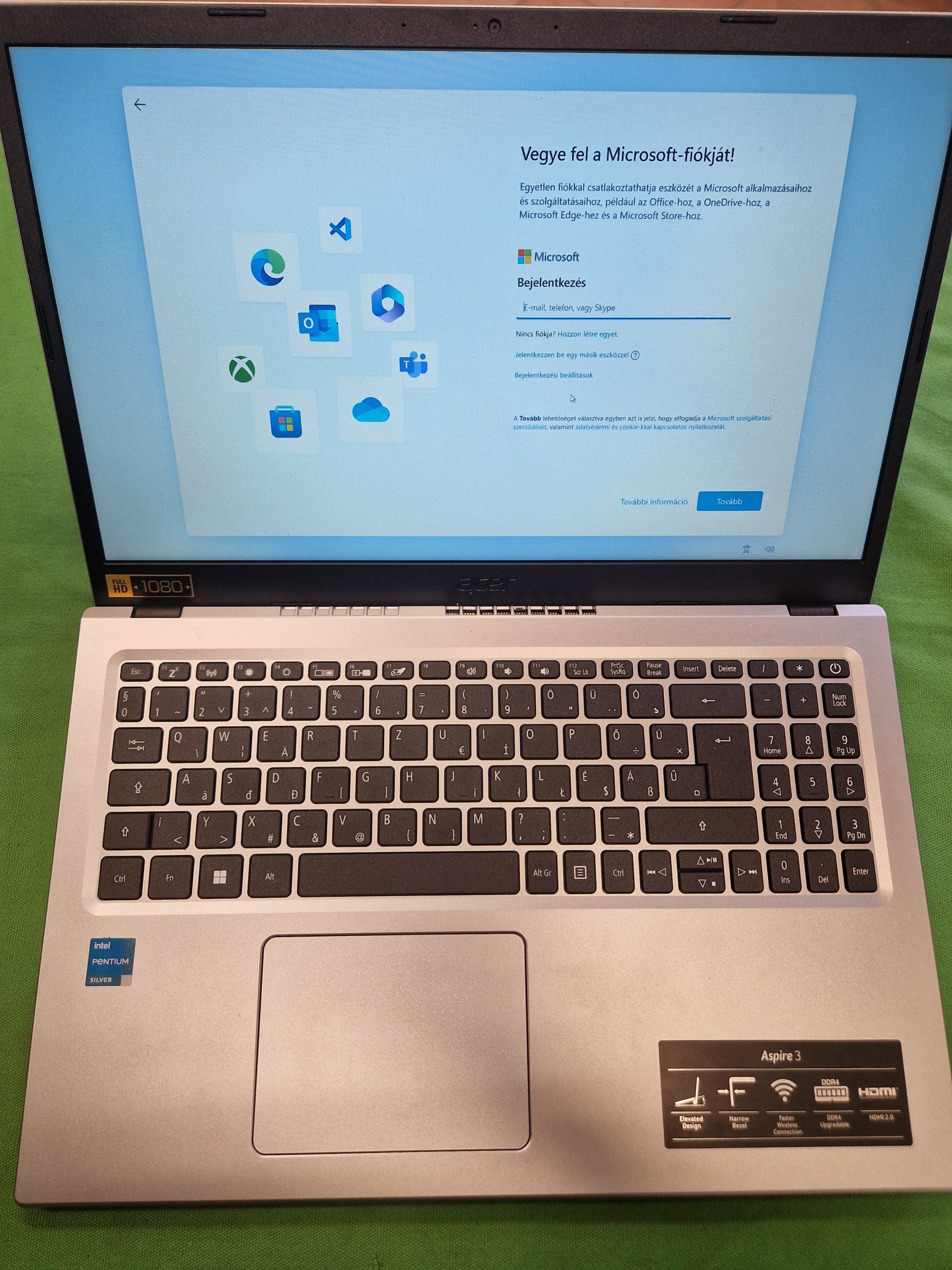 Acer Aspire A315-35-P60C 15.6" Full HD laptop, kiemelt kép
