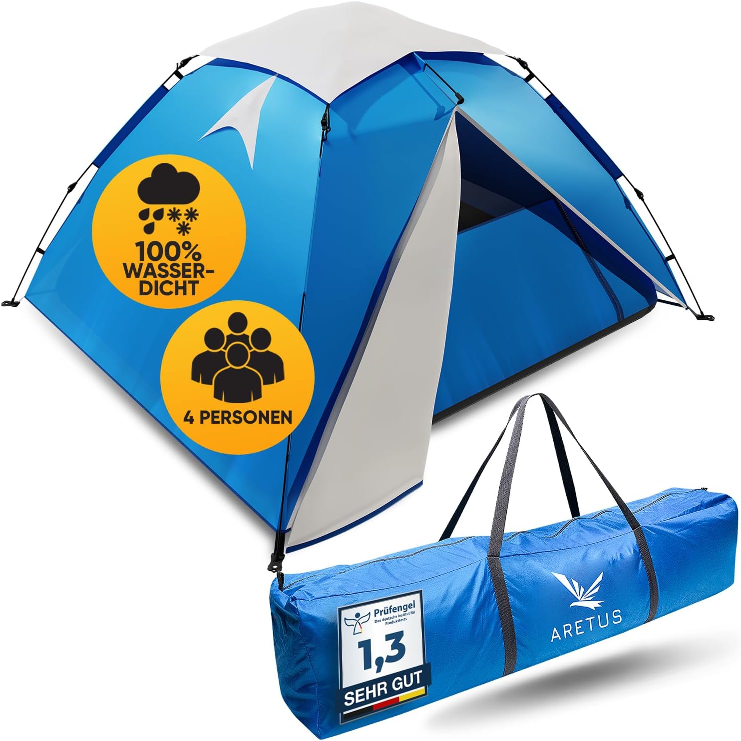 ÚJ! Aretus Eagle Tent – 4 személyes automata sátor, kiemelt kép