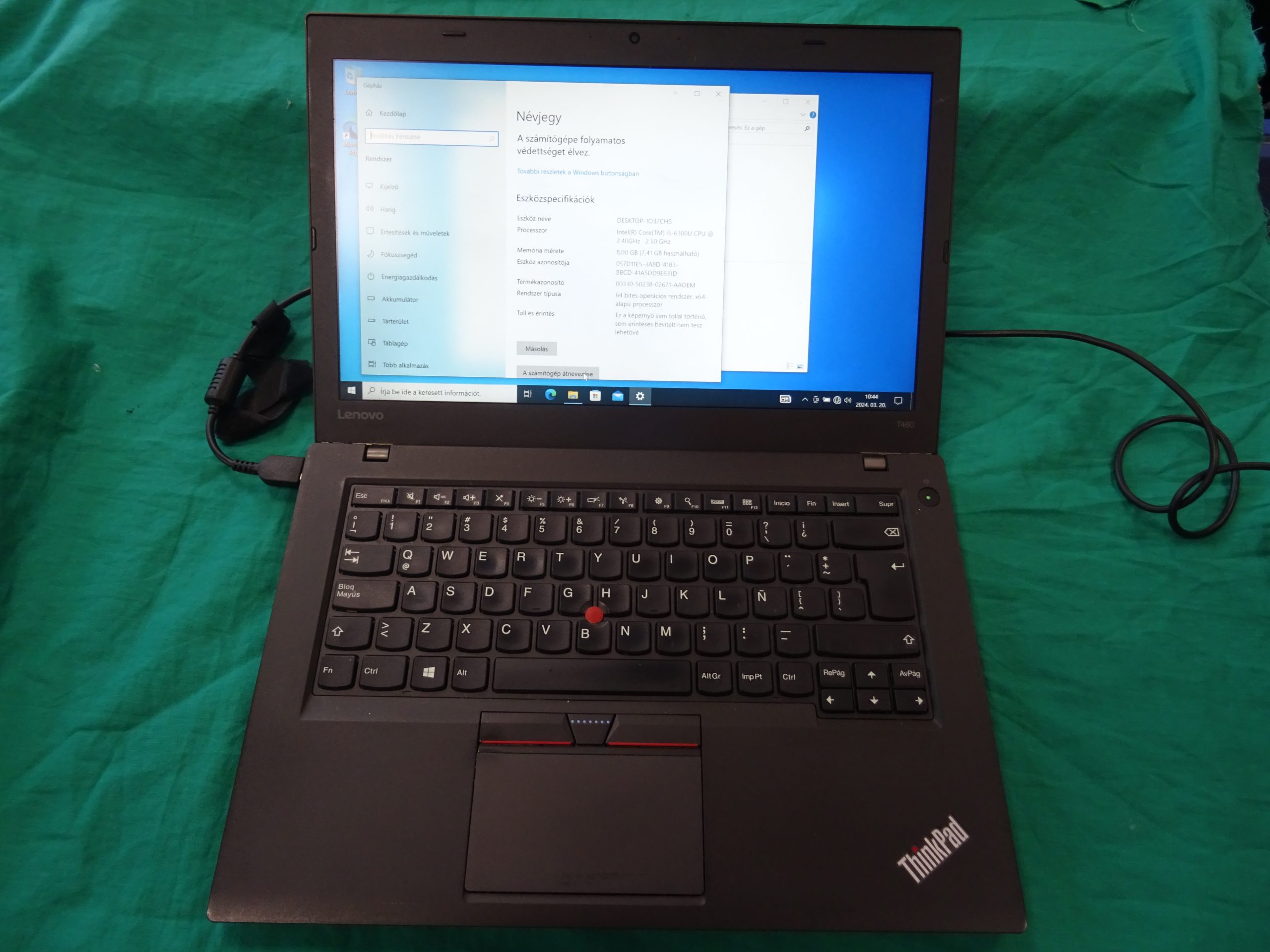 Lenovo Thinkpad T460Laptop i5-6.gen, kiemelt kép