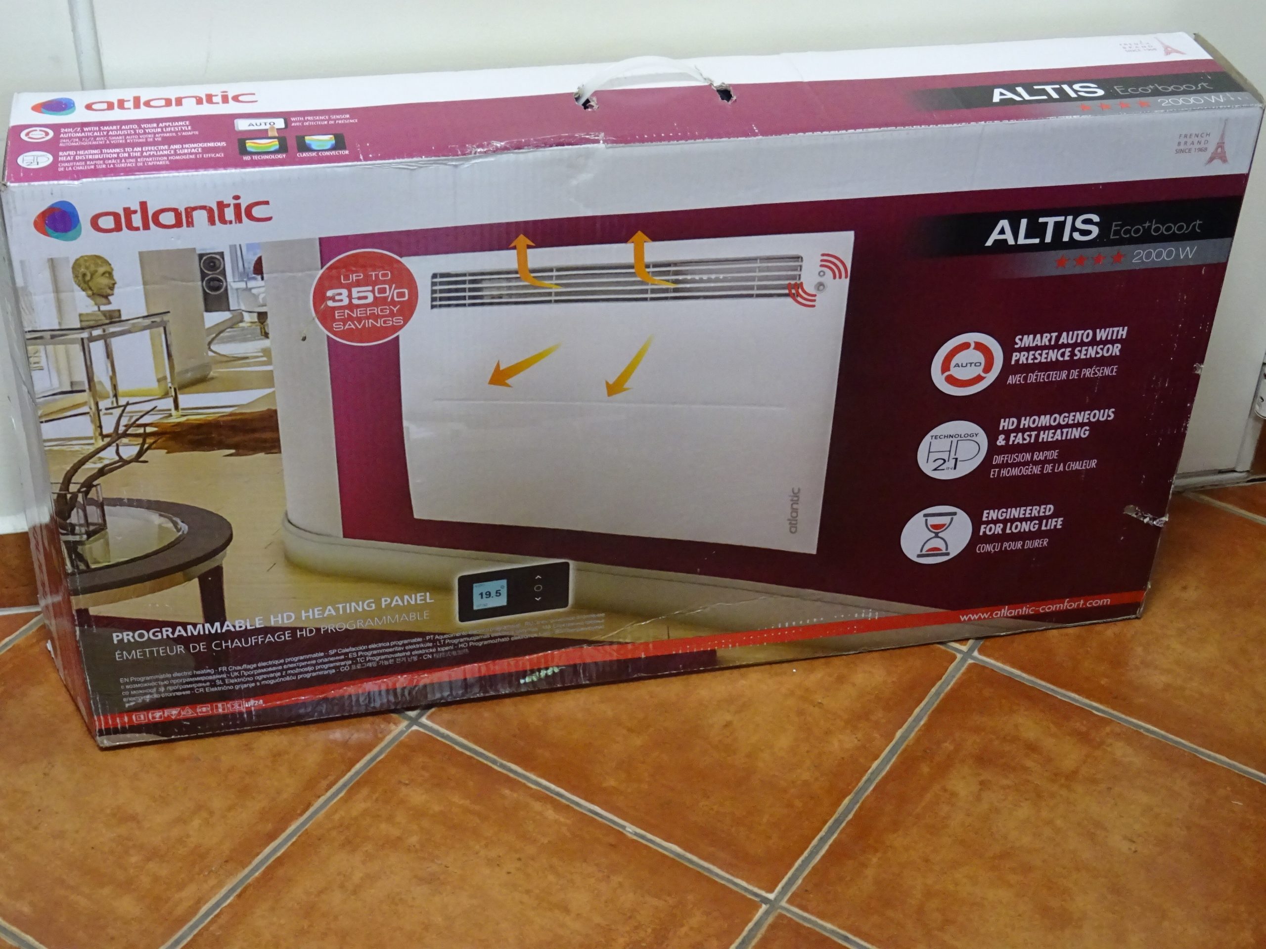 Atlantic Altis 2000W Smart-Wifis melegítő panel, kiemelt kép