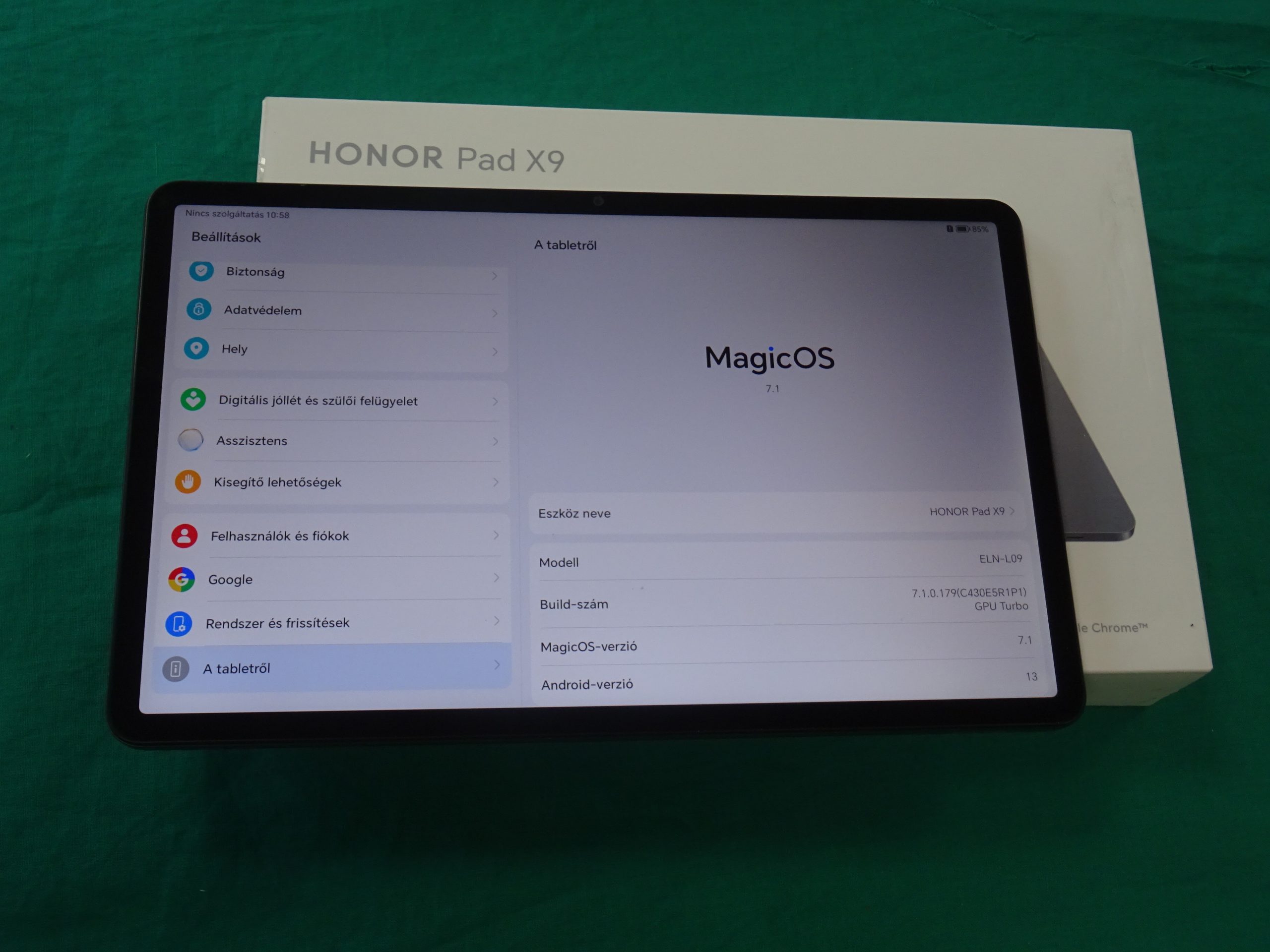 Honor Pad X9 tablet 10"  4/128 Gb, kiemelt kép