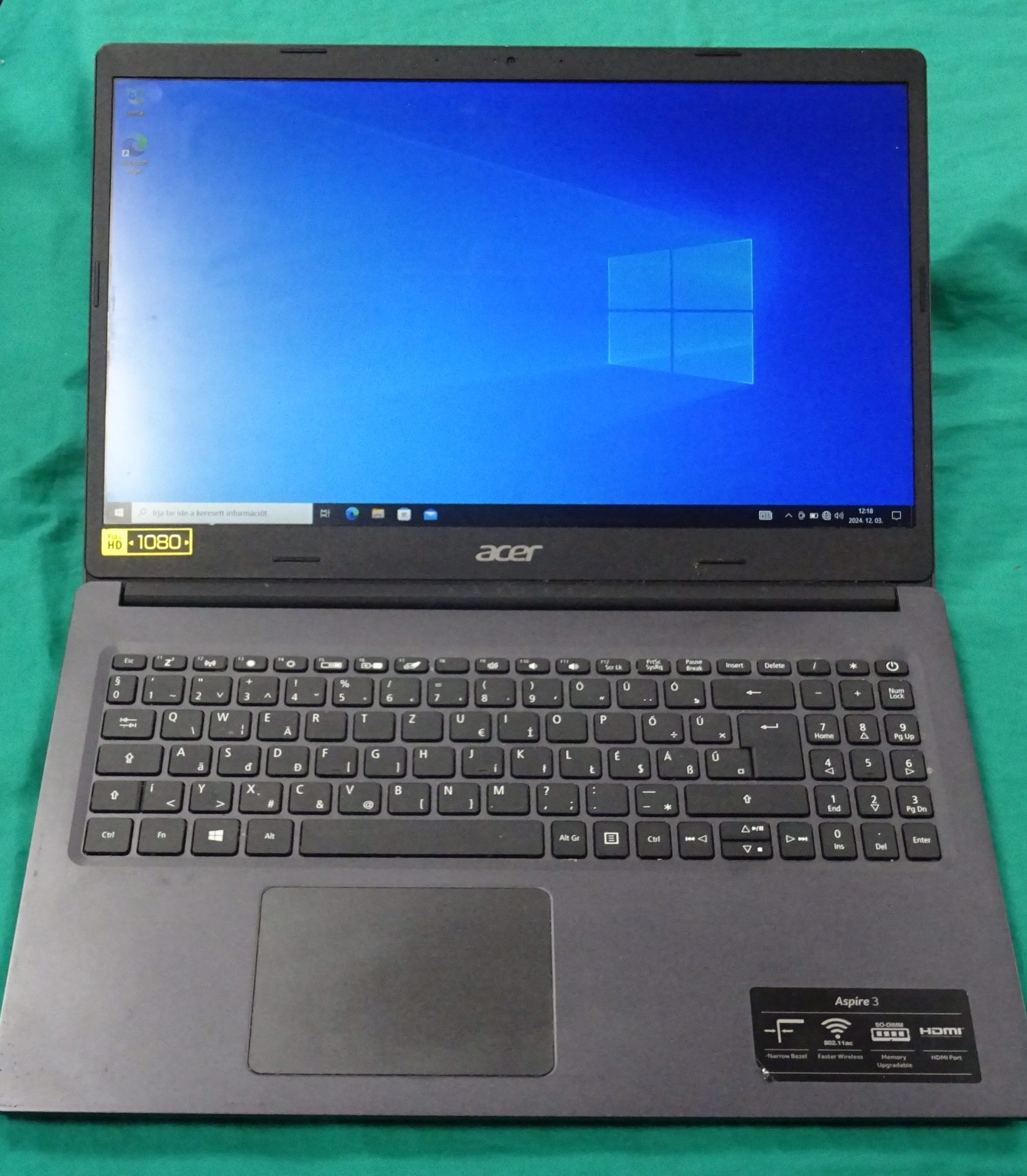 Acer Aspire 3 Laptop 4GB/250GB, kiemelt kép