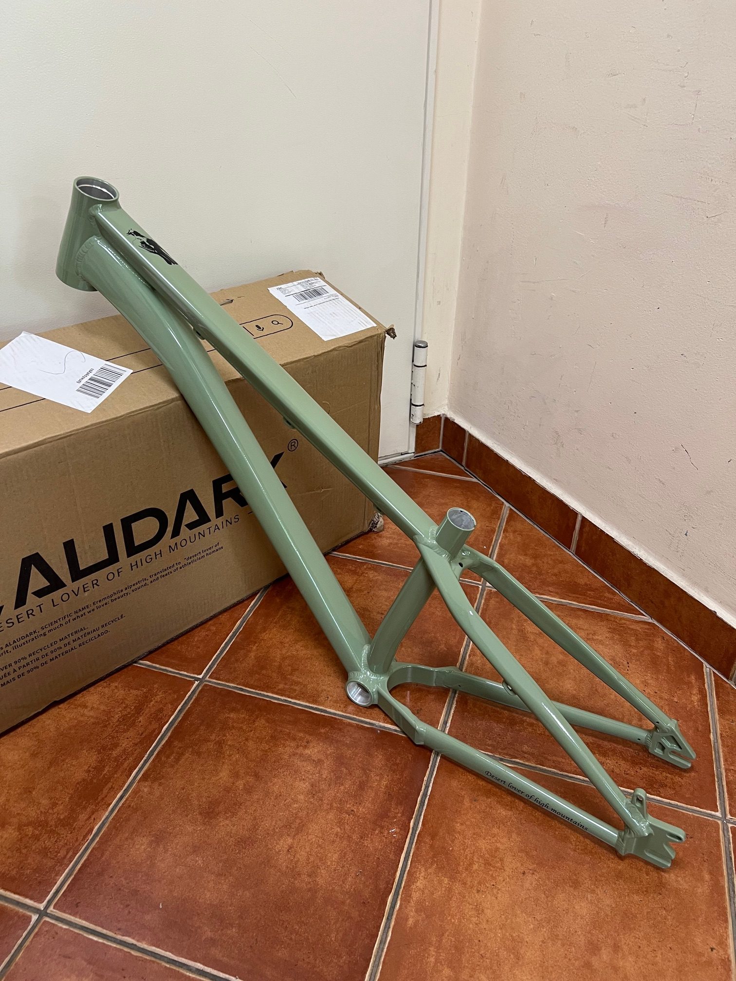Kerékpár váz 26" Alaudark Mentazöld, kiemelt kép