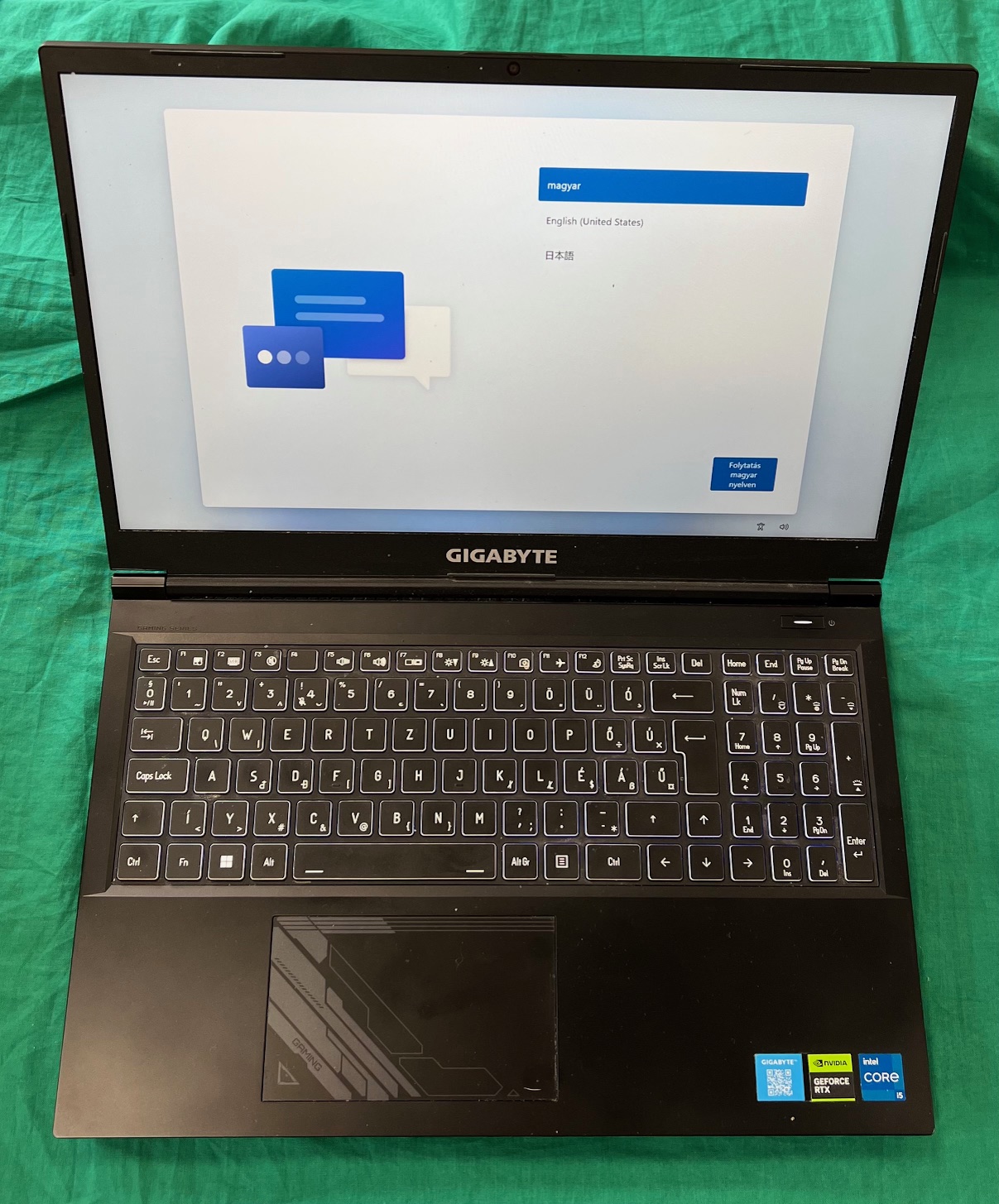 Gamer laptop Gigabyte ax211ngw, kiemelt kép