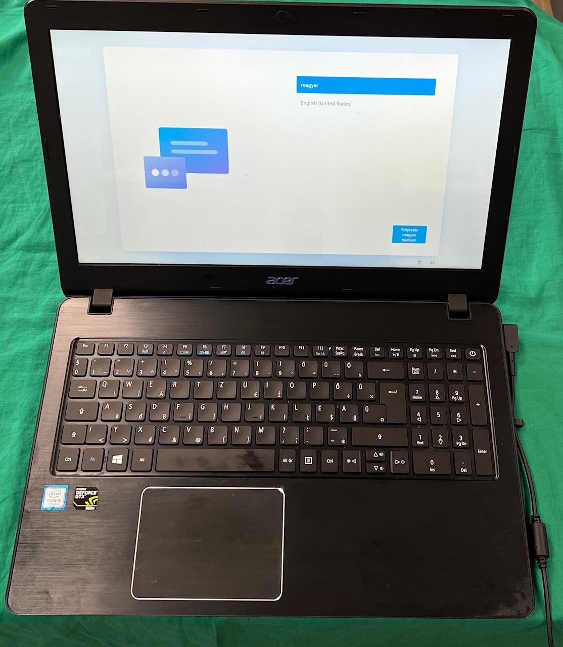 Acer F5-573G Laptop i5.7.Gen, kiemelt kép