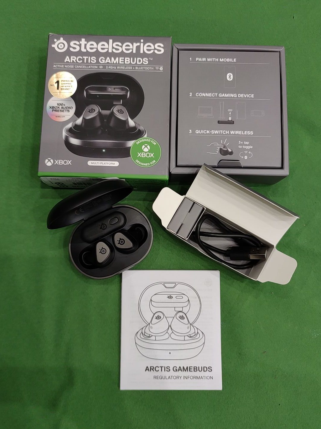 Steelseries Arctis Gamebuds (Xbox) Gamer vezeték nélküli fülhallgató, kiemelt kép