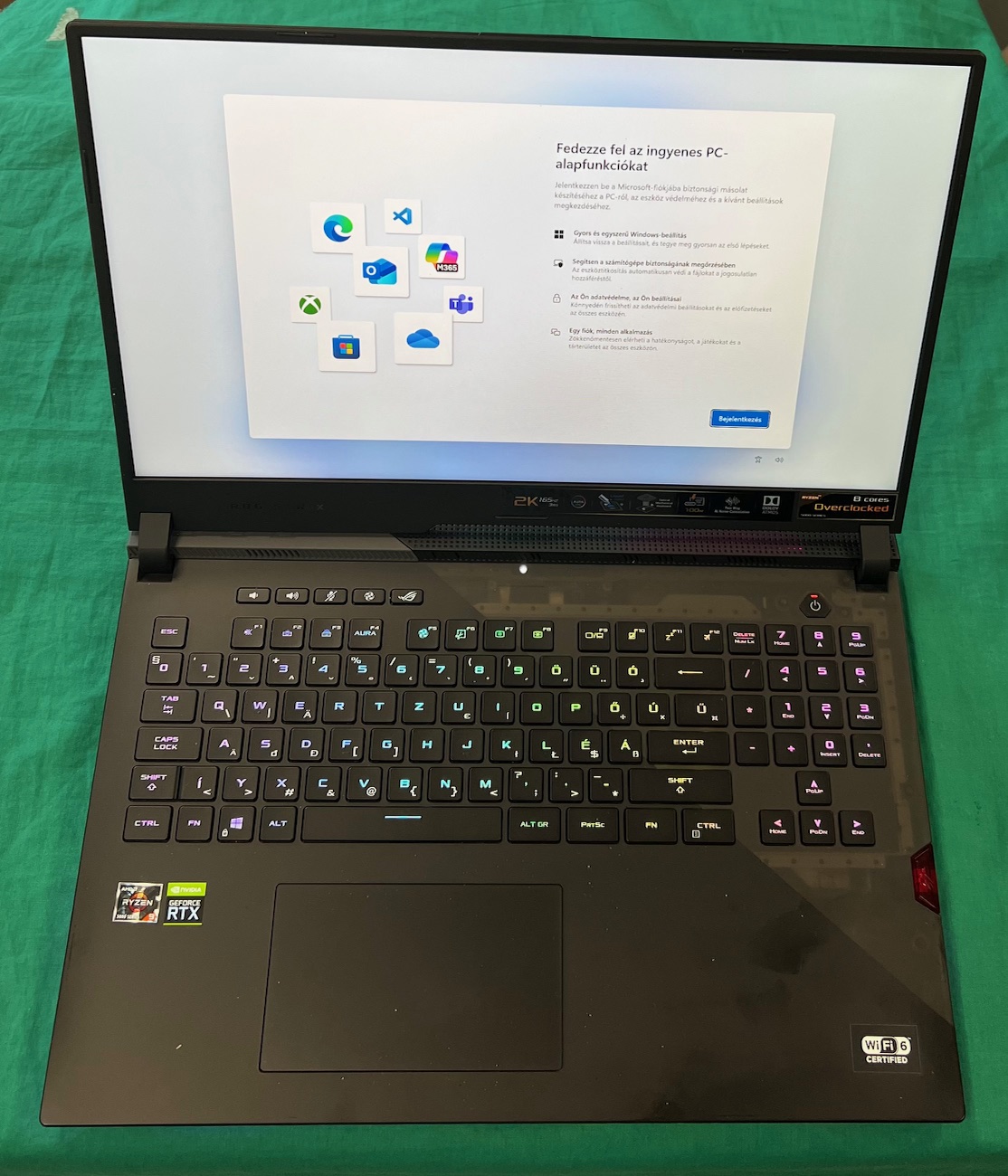Asus Rog Gamer laptop G733QS-K1139T Ryzen 9, kiemelt kép