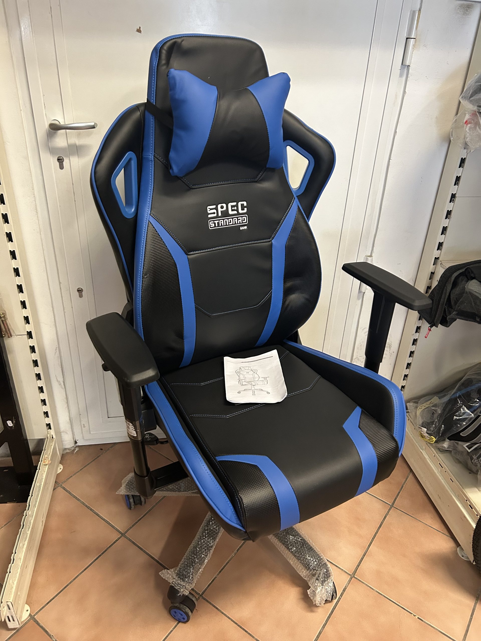 Spec Standard Gank fekete kék gamer szék, kiemelt kép