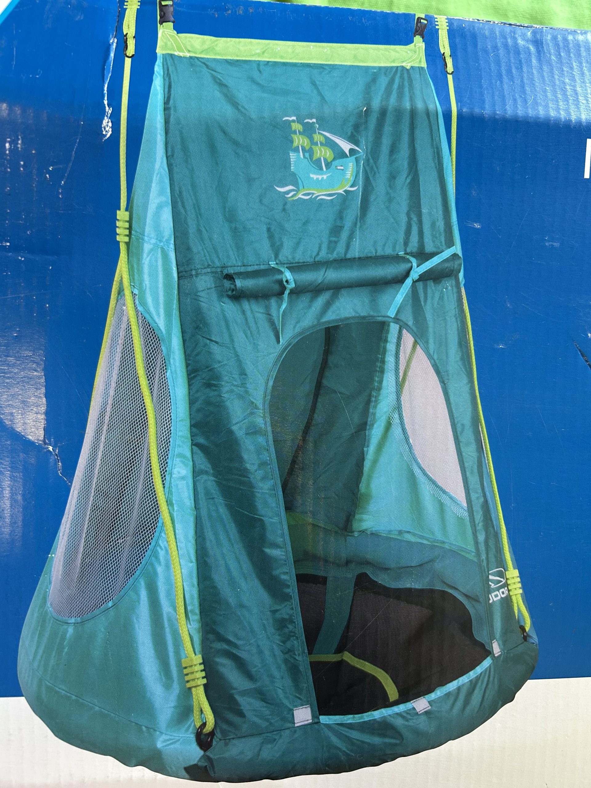 Új Hudora Hinta sátorral, Türkiz, 90 cm, kiemelt kép