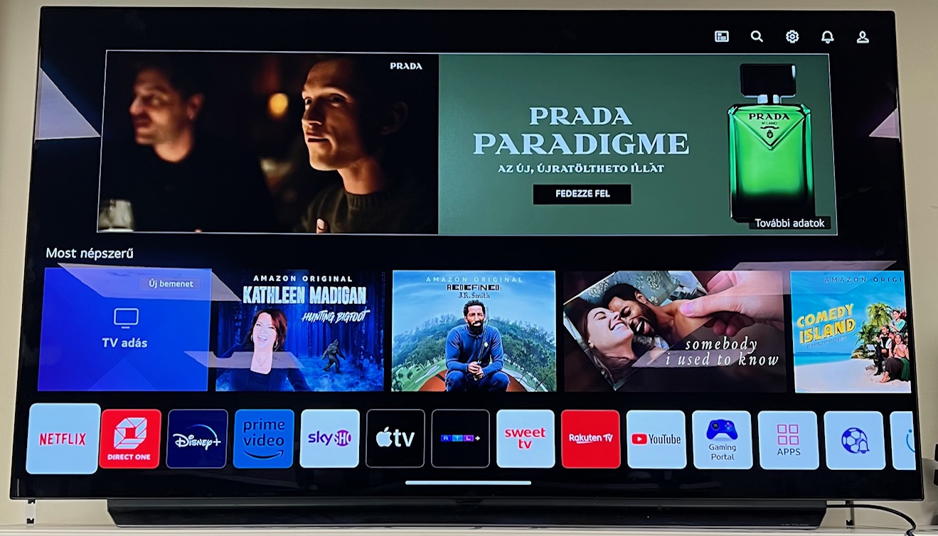 LG OLED TV 4k 120 Hz, 55CS6LA, kiemelt kép
