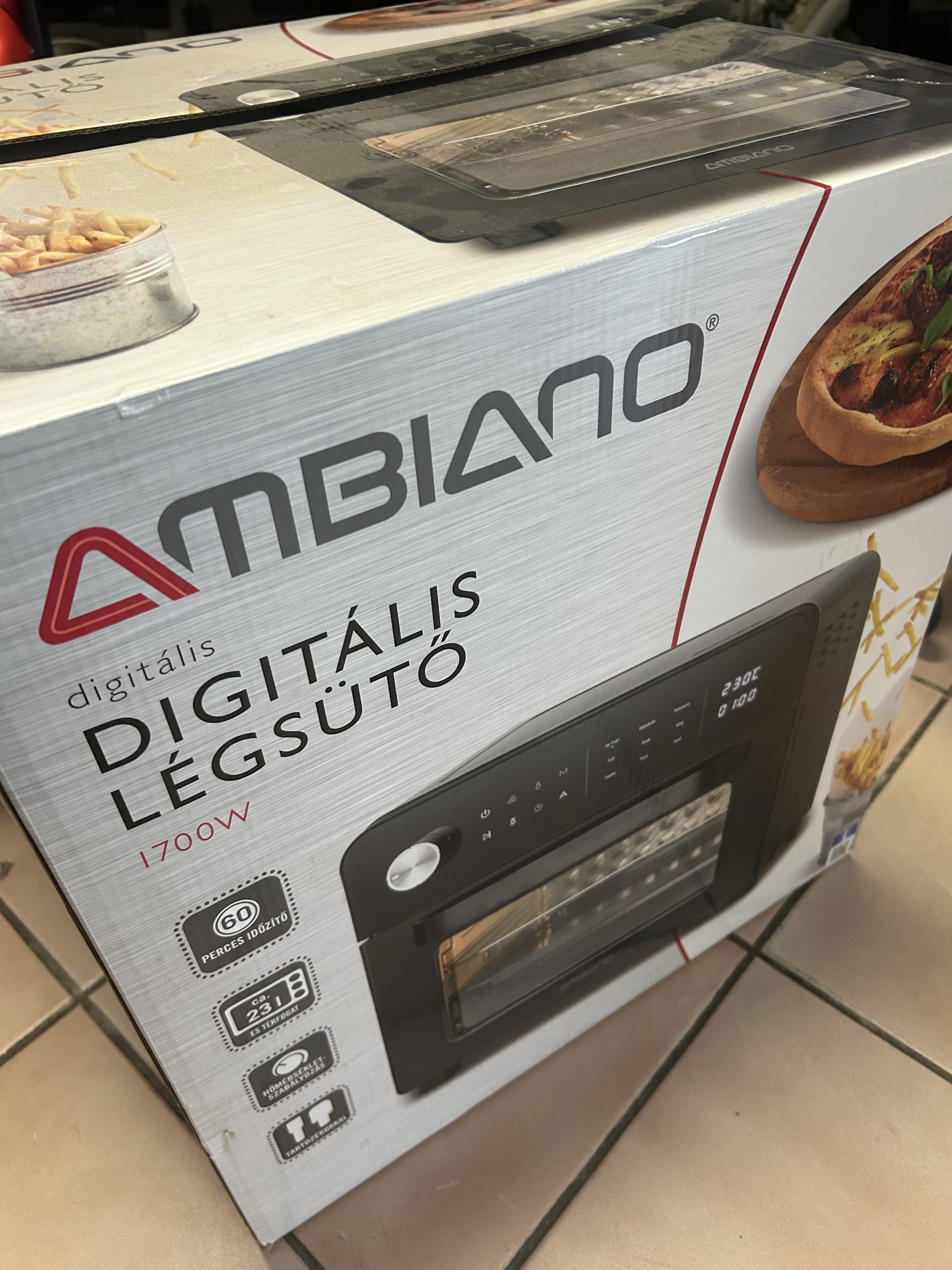 ÚJ AMBIANO digitális légsütő 1700W, kiemelt kép