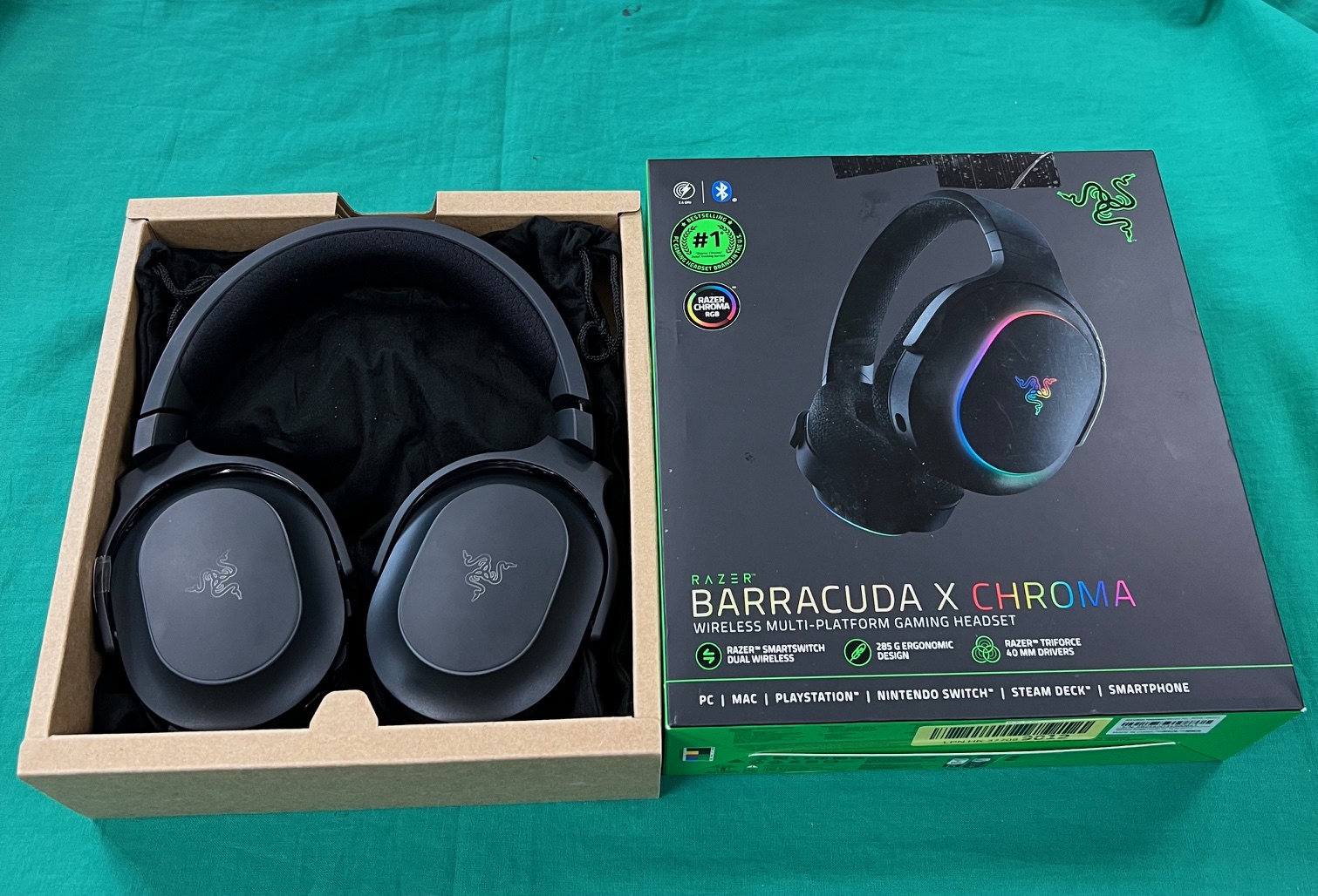 Új! Razer Barracuda X Chroma Black gamer Fejhallgató, kiemelt kép
