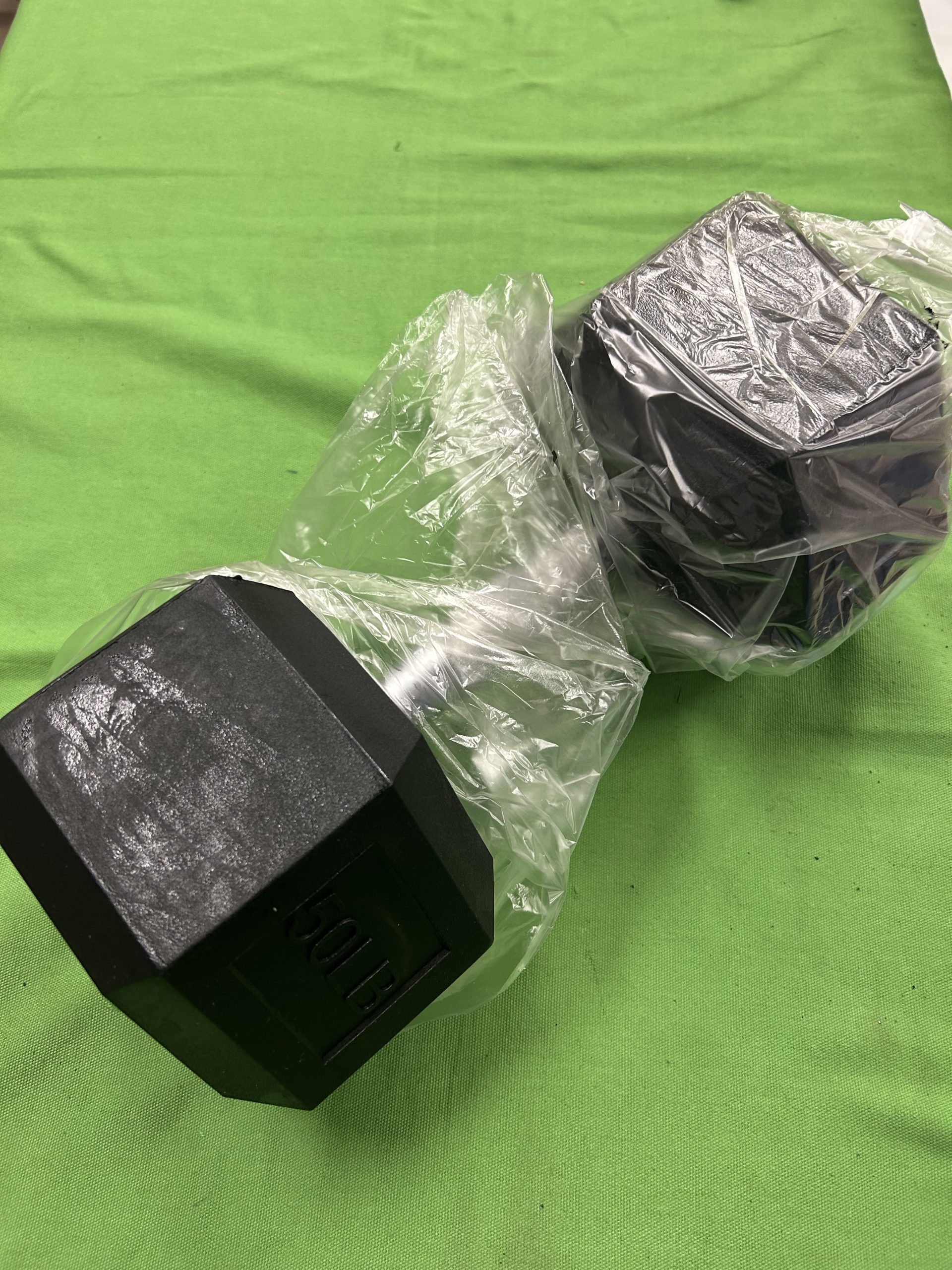 Új 2db egykezes kézi súlyzó, 2 x 22,5 kg, kiemelt kép