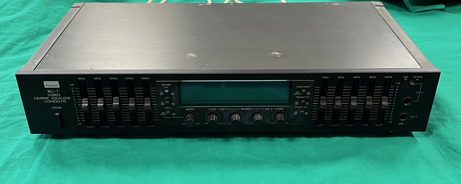 SANSUI RG-7 SZTEREÓ GRAFIKUS EQUALIZER, kiemelt kép