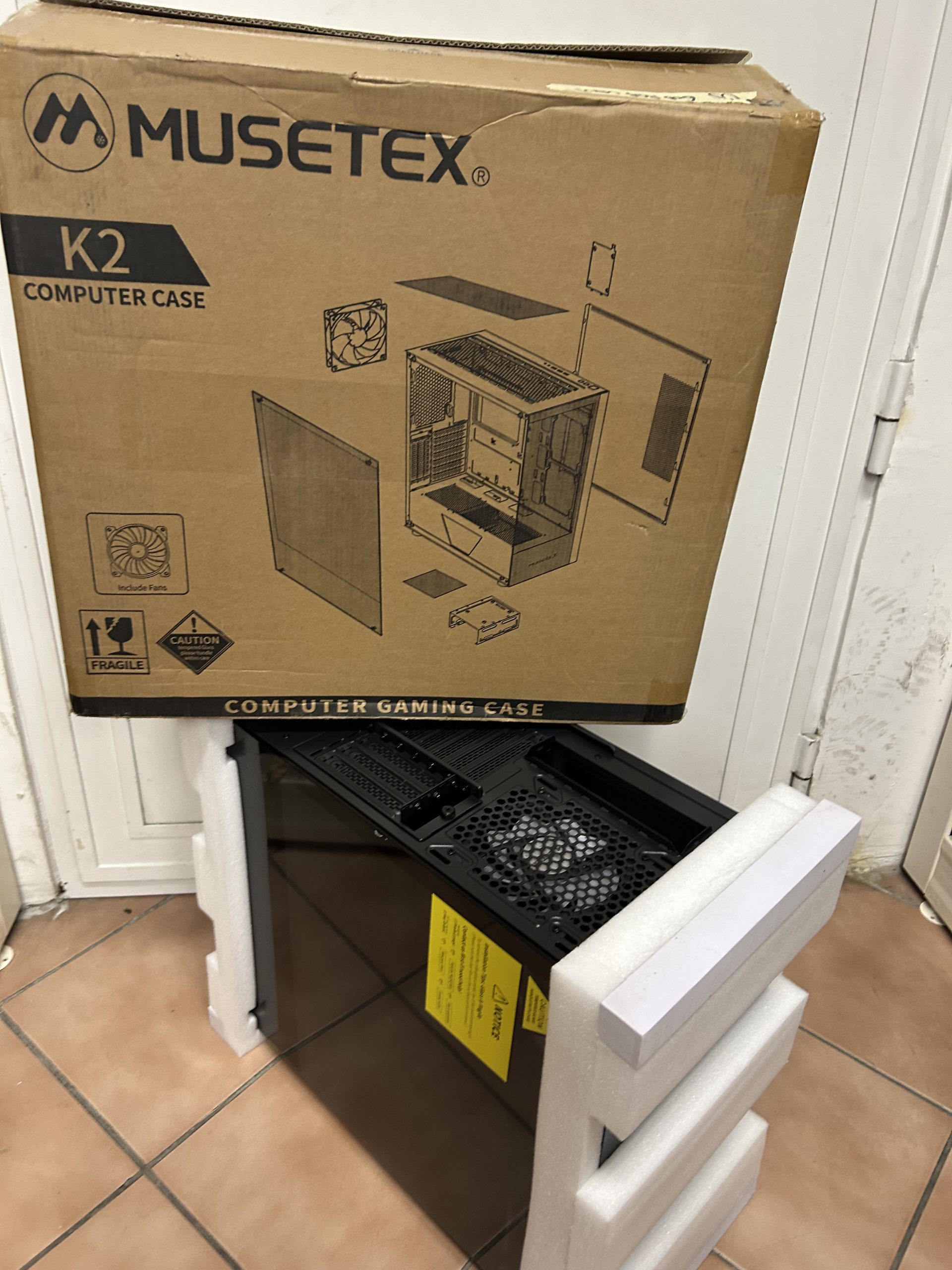 Új Musetex K2 ATX pc ház, számítógépház, kiemelt kép