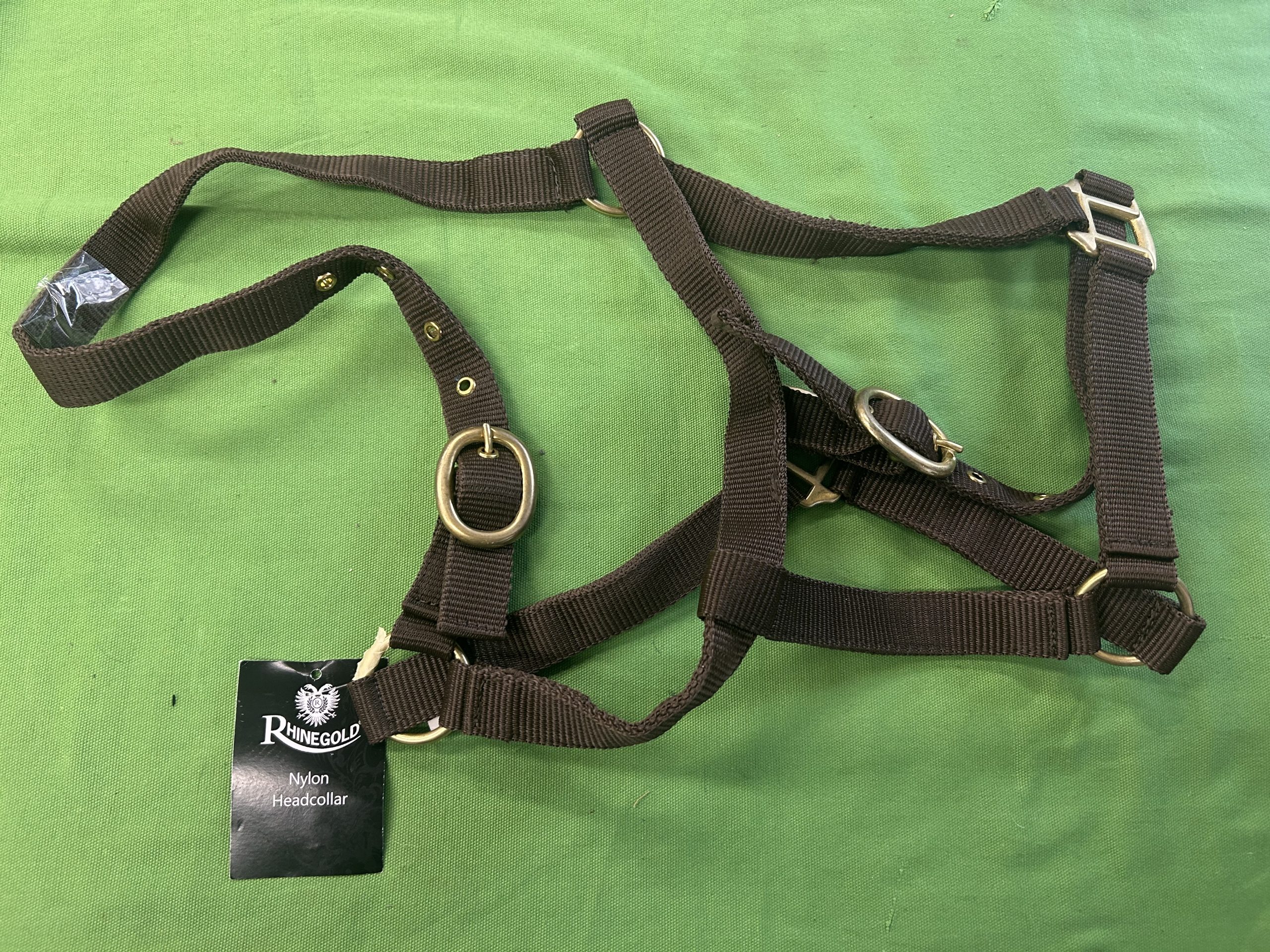 Új Rhinegold nylon kötőfék – barna, X Full méret, kiemelt kép