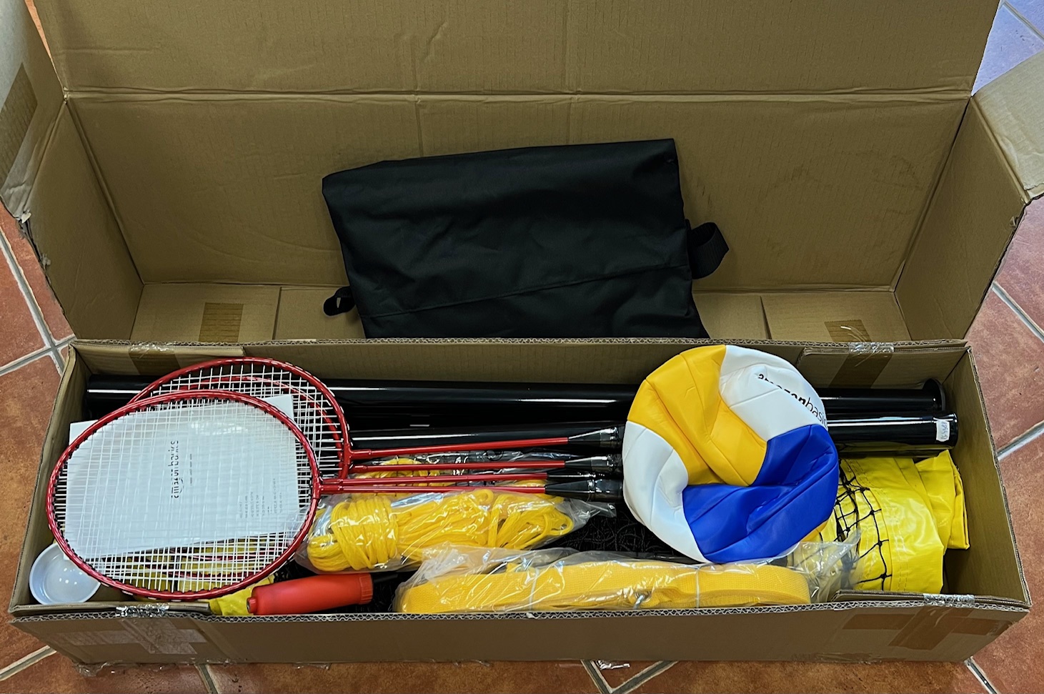 Röplabda,és tollaslabda háló szett tartozékaival, kiemelt kép