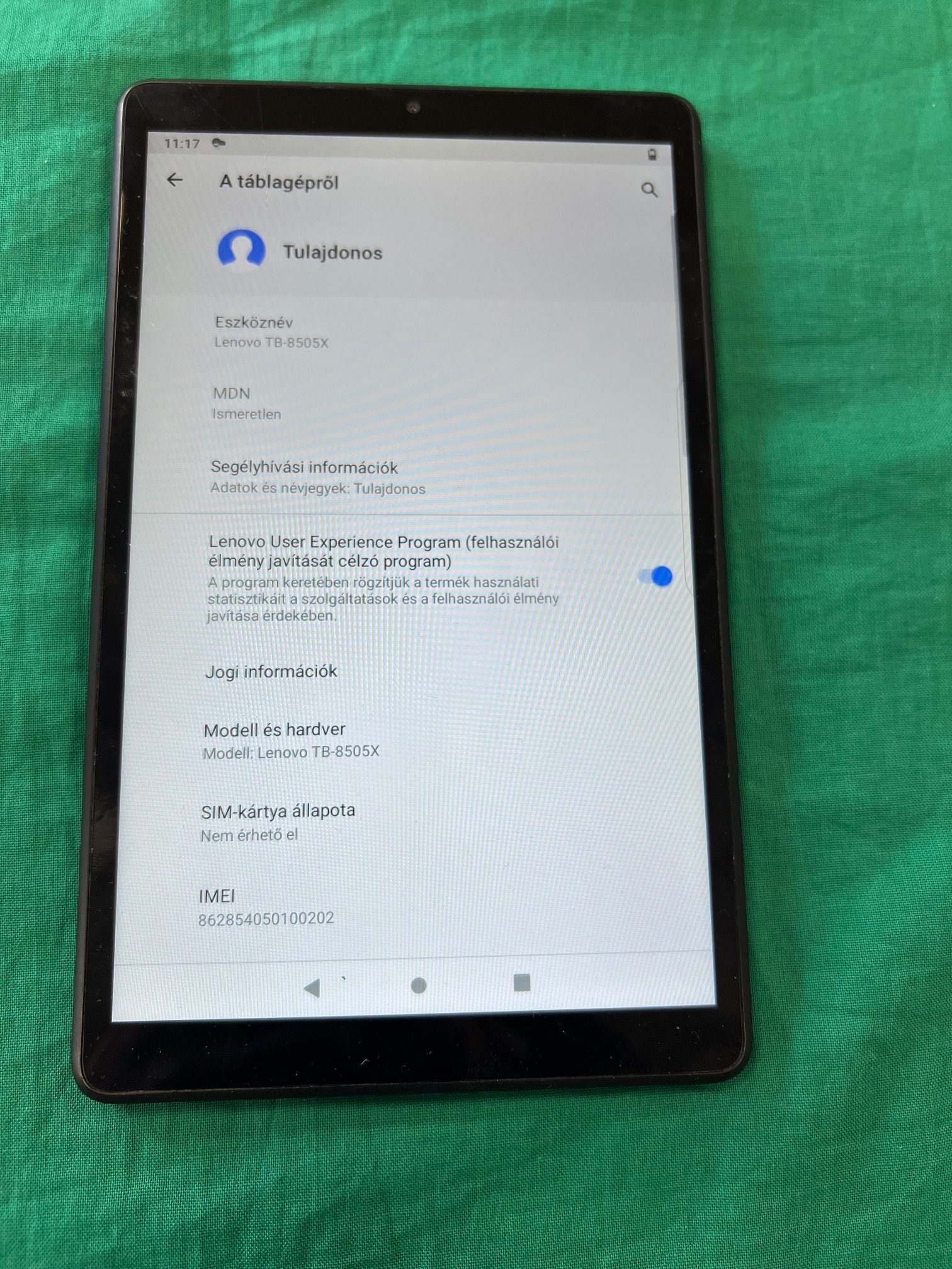 Lenovo Tab TB-8505X  2/16Gb sim kártyás, kiemelt kép
