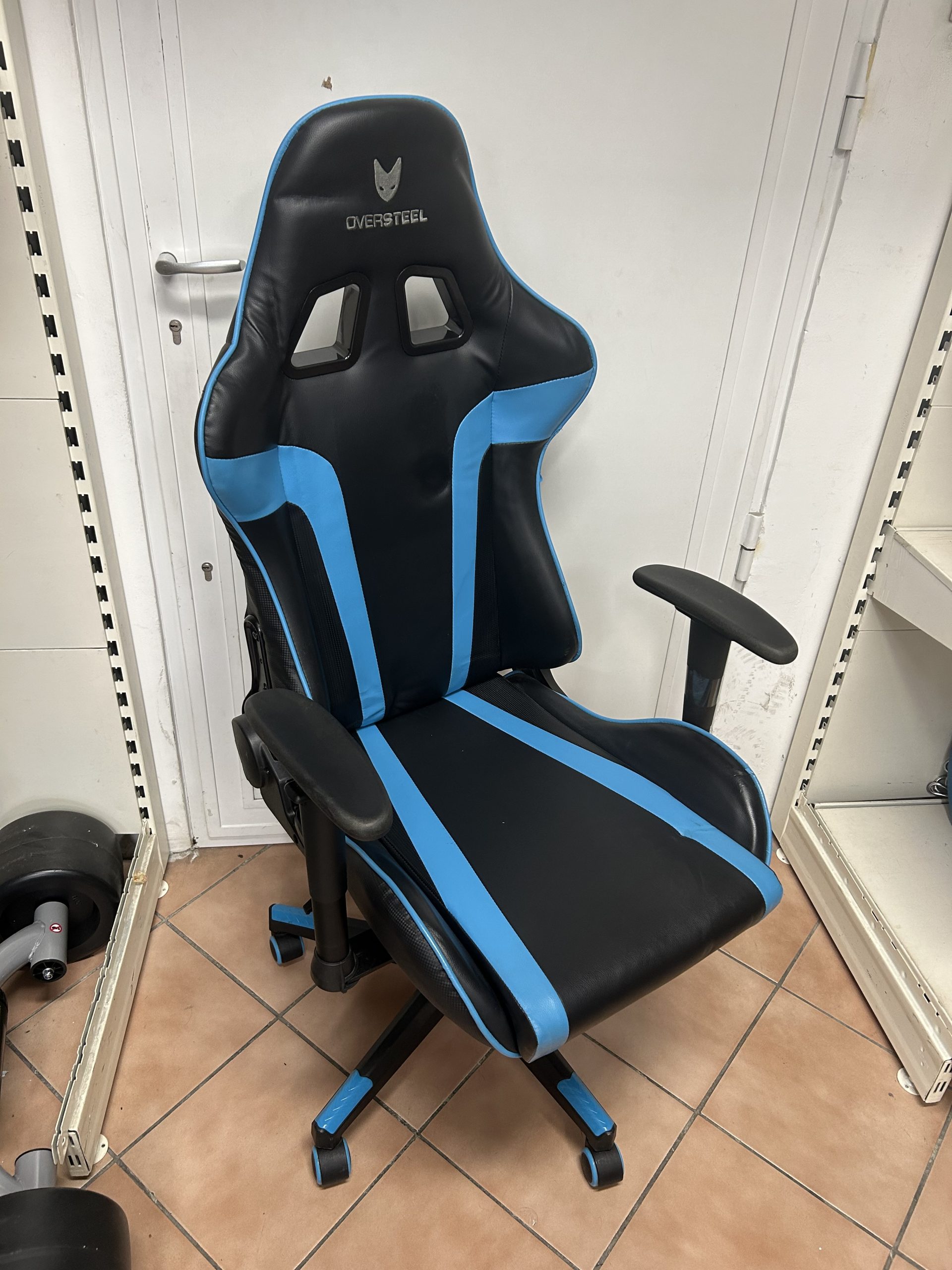 Oversteel kék fekete gamer szék, irodai szék, kiemelt kép