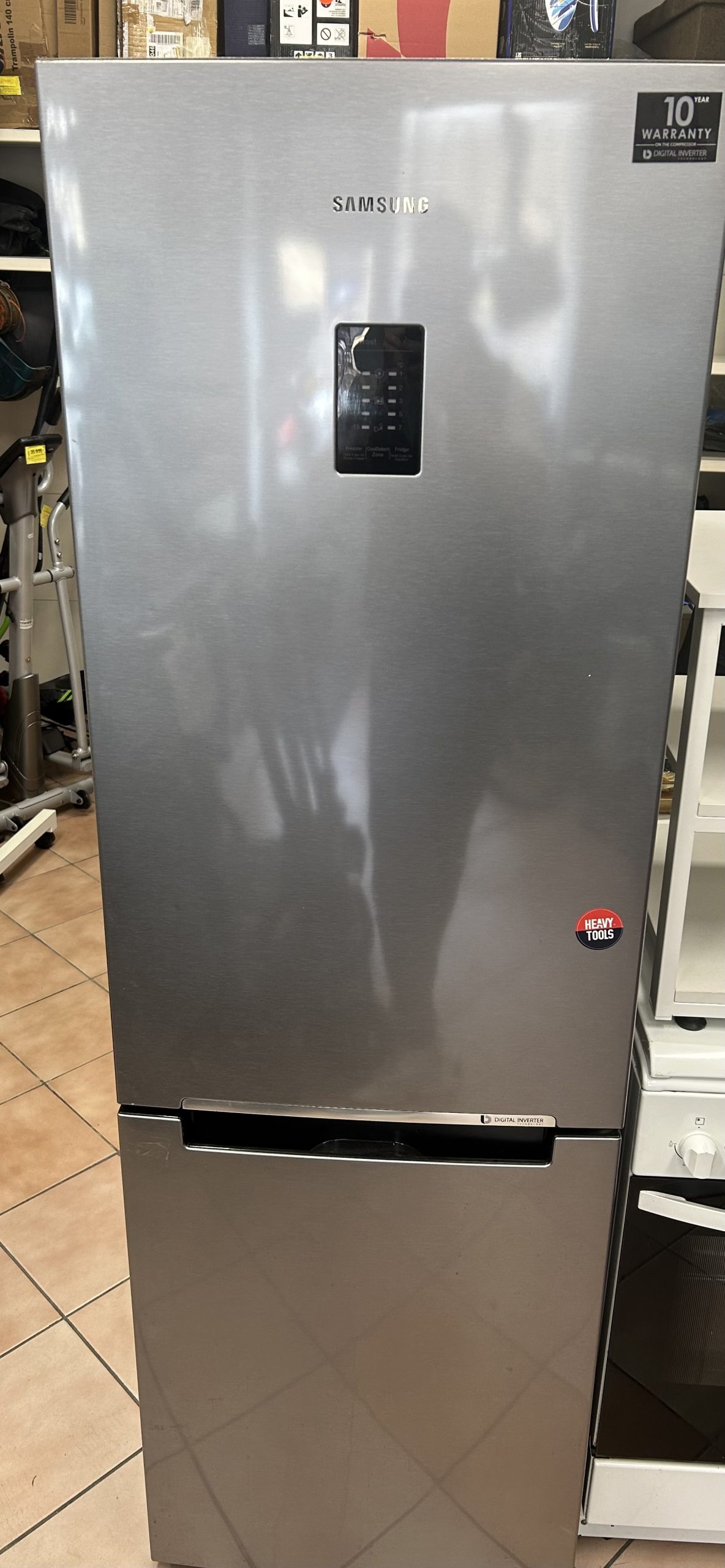 Samsung inox No Frost alulfagyasztós kombinált hűtő RB31FERNCSA, kiemelt kép