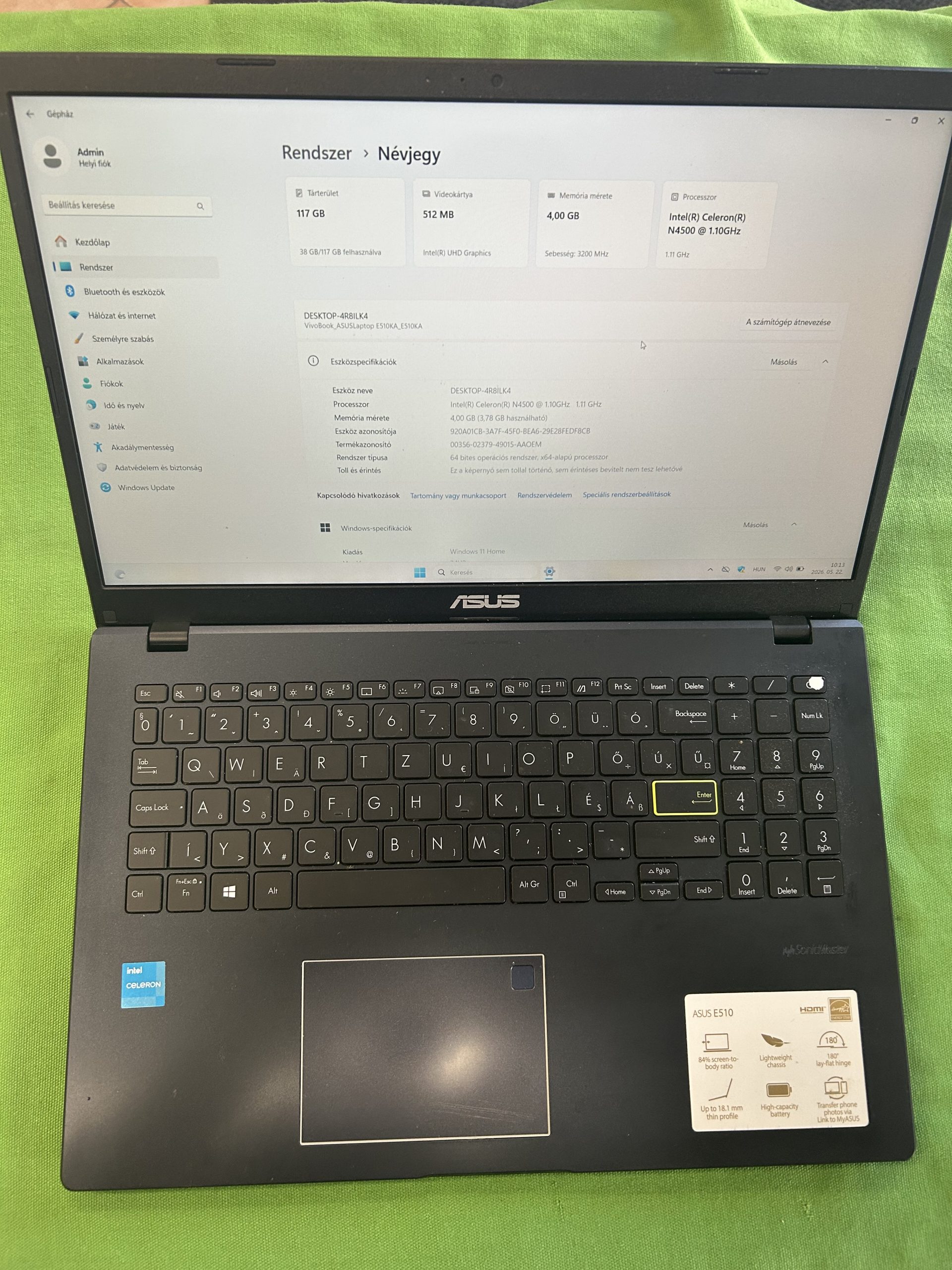 ASUS E510 Notebook, Laptop, kiemelt kép