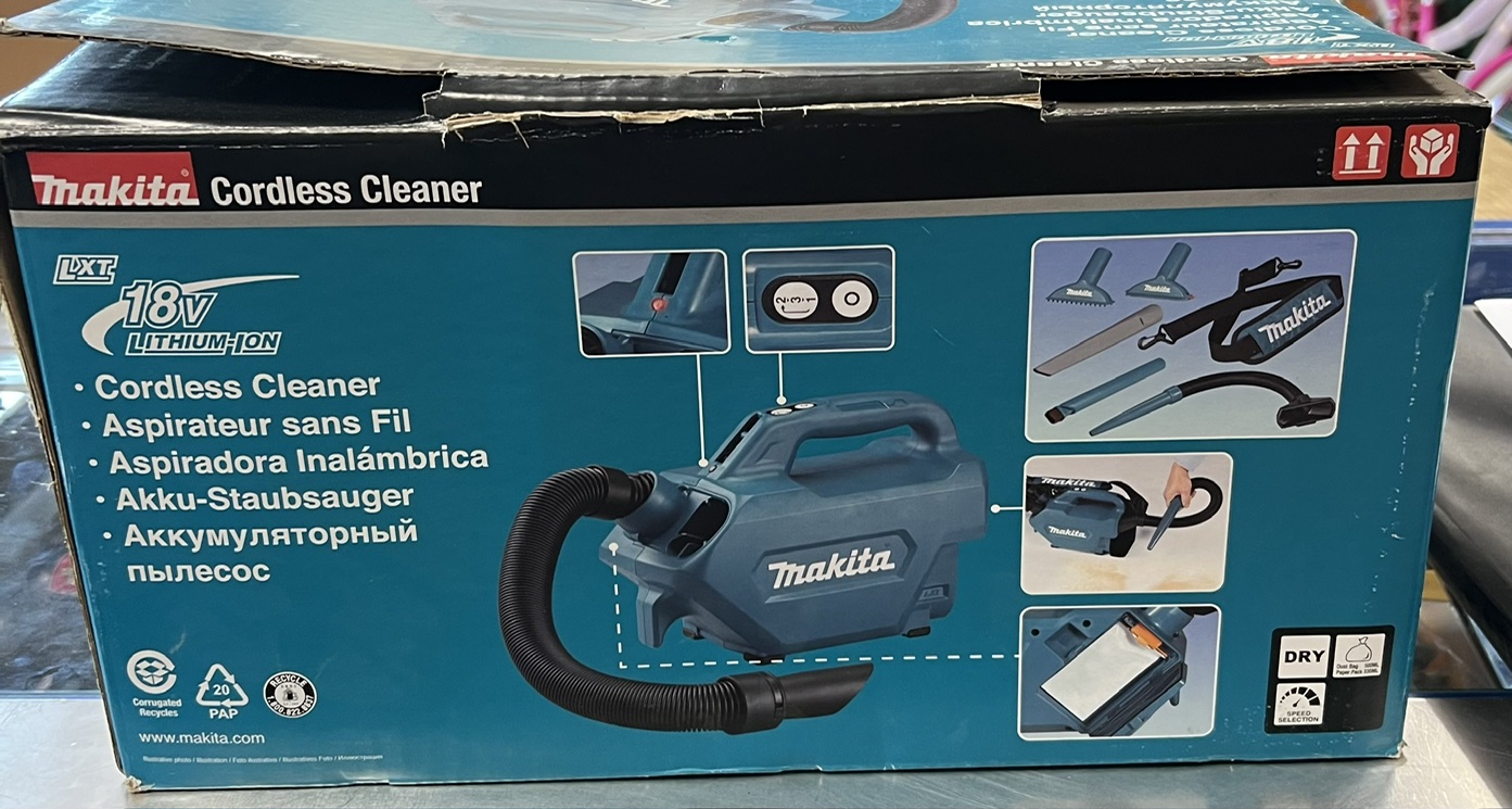Makita DCL184Z  18V-os vezeték nélküli porszívó., kiemelt kép