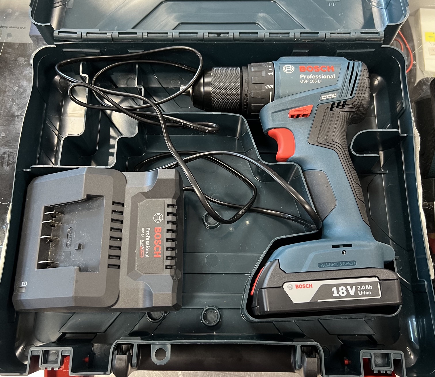Bosch GSR 185LI akkumulátoros fúró-behajtó, kiemelt kép