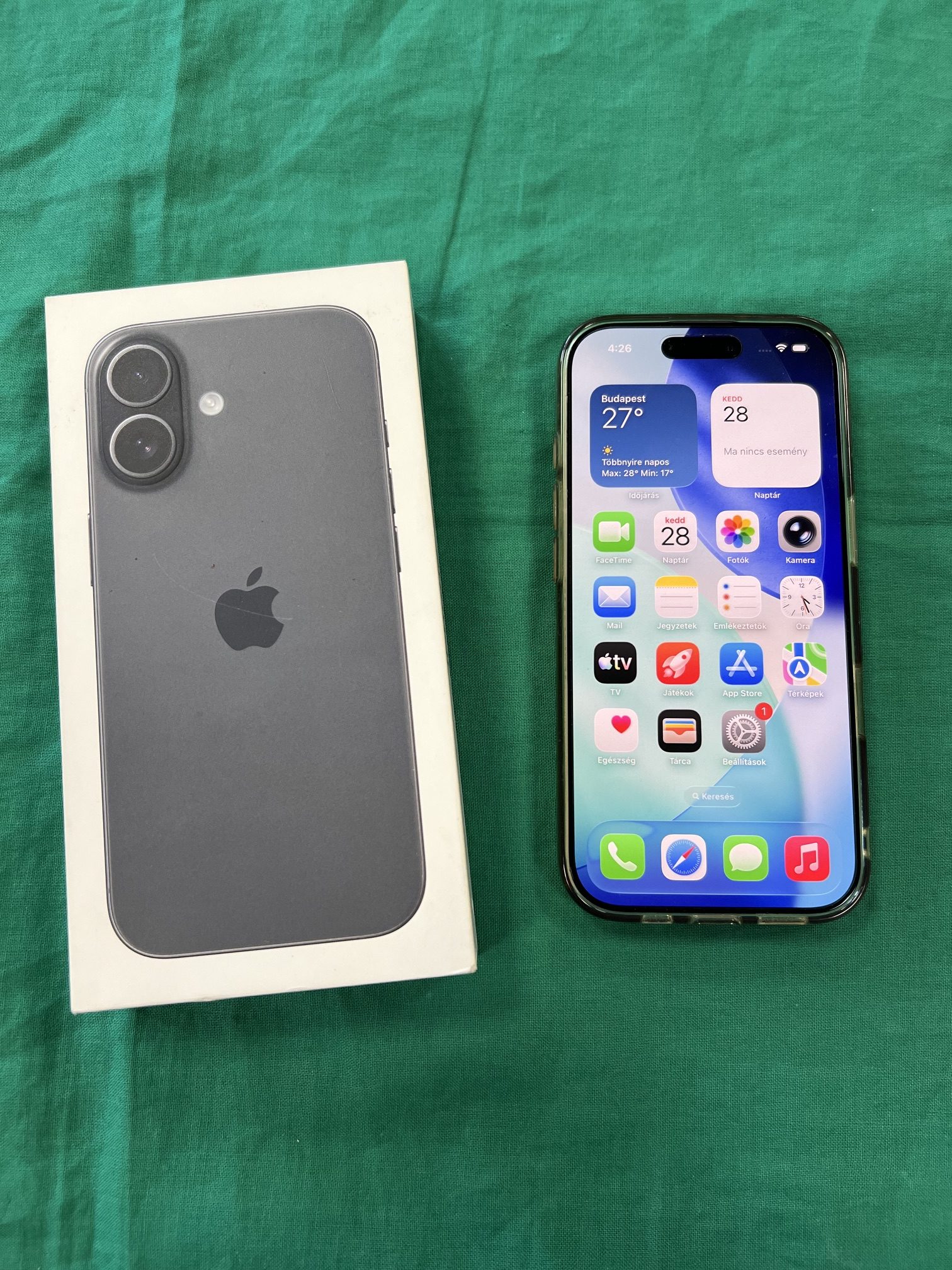 Iphone 17 mobiltelefon  256Gb 100% akku, kiemelt kép