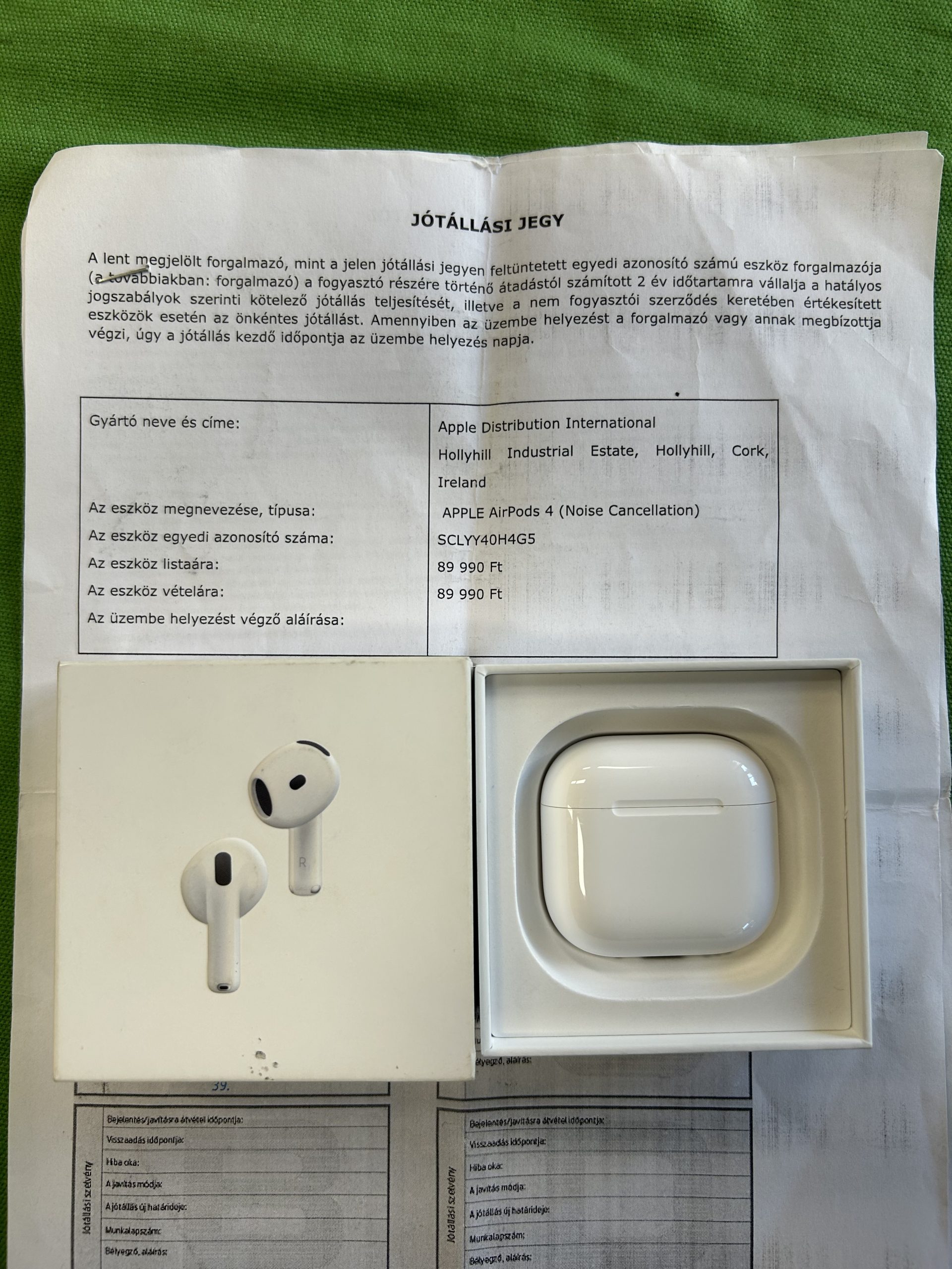 Eredeti Apple Airpods 4 fülhallgató, kiemelt kép