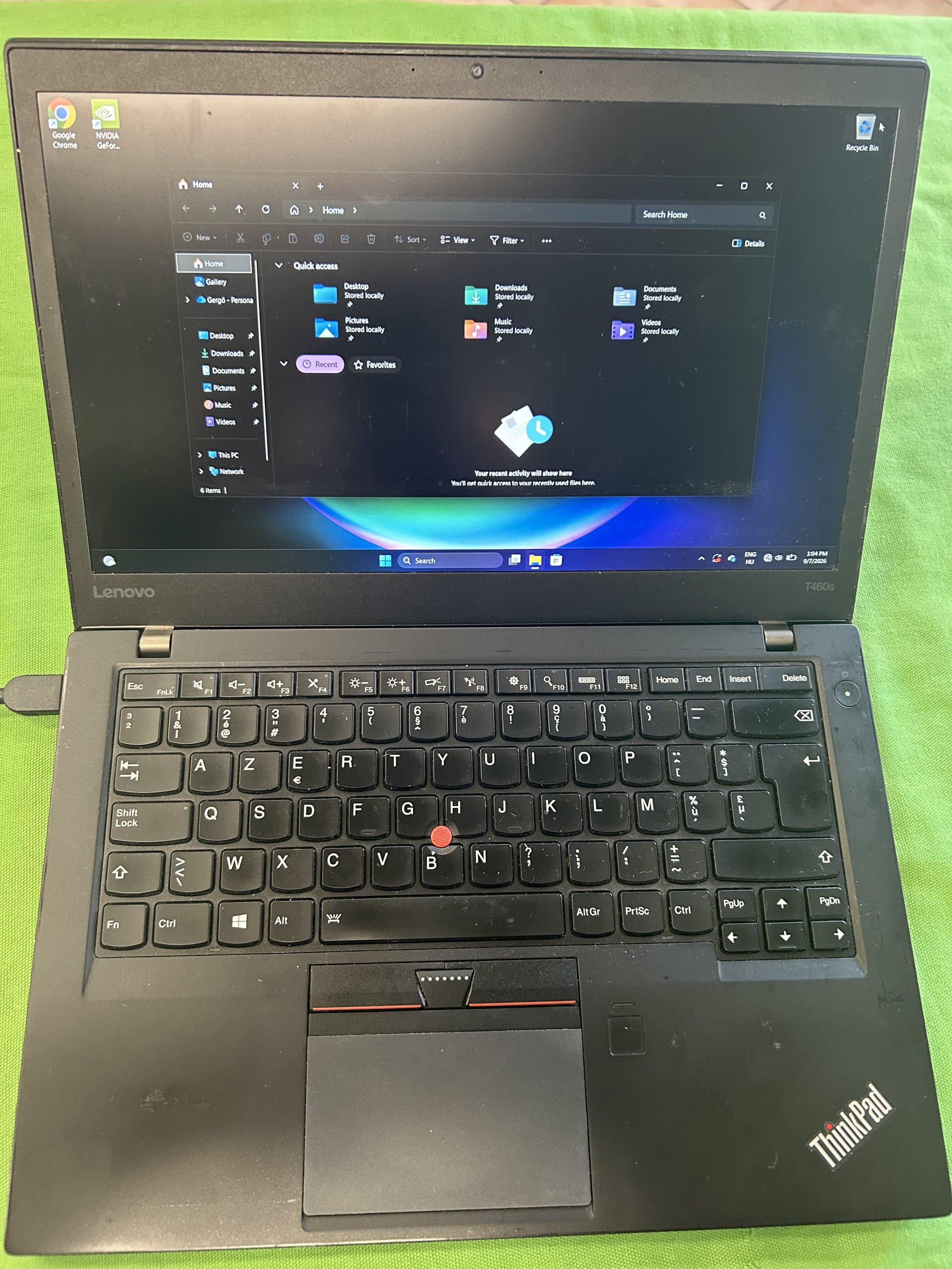 Lenovo T460s notebook i7-6/8/250, kiemelt kép
