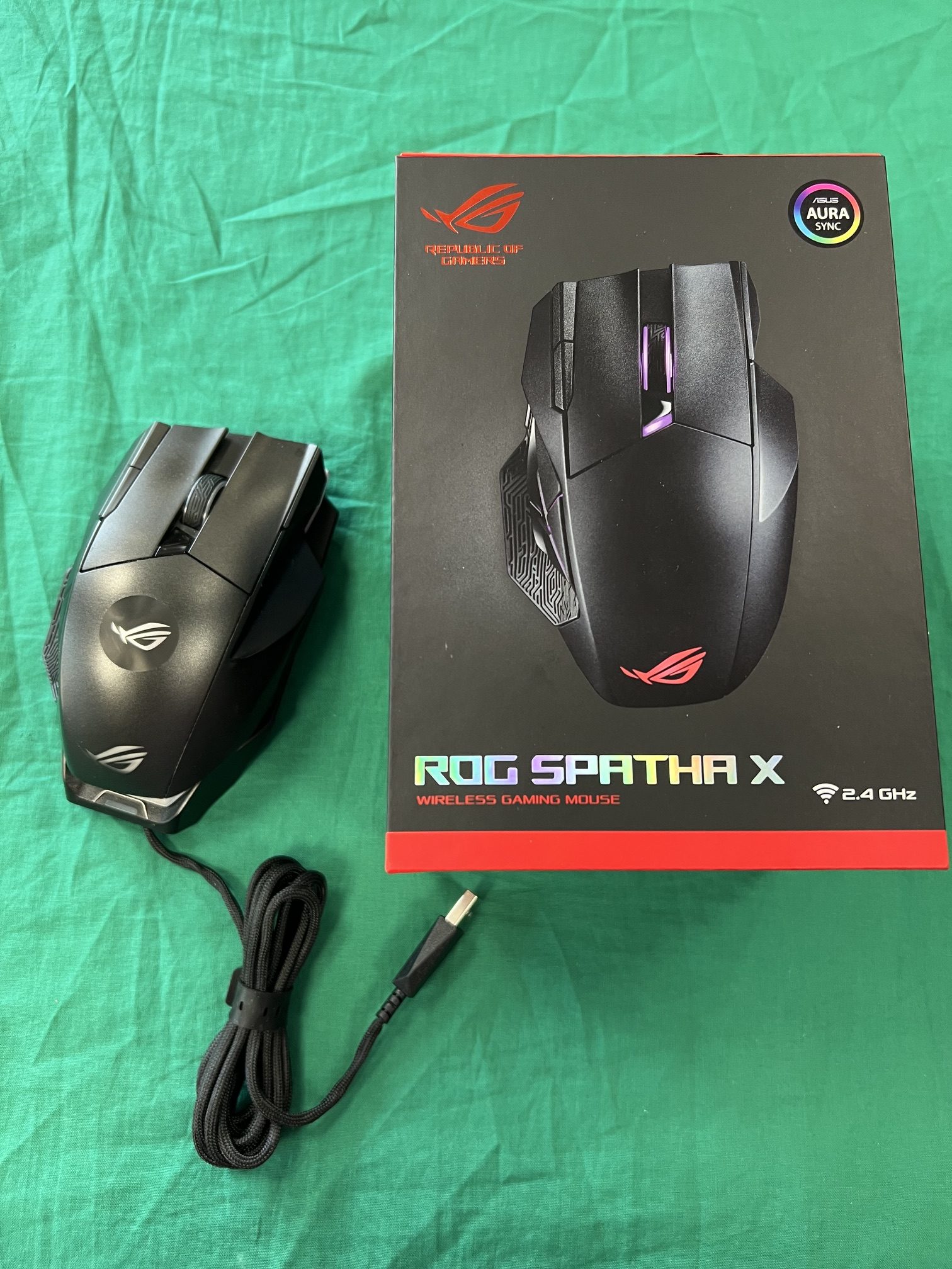 Rog SpathaX 2,4Ghz gamer egér, kiemelt kép